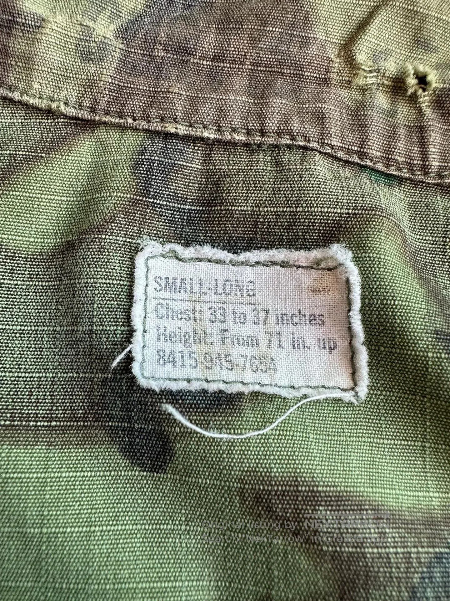 Vintage USMC ERDL TCU Jacket 1969. Size US L / EU 52-54 / 3 - 4 Thumbnail