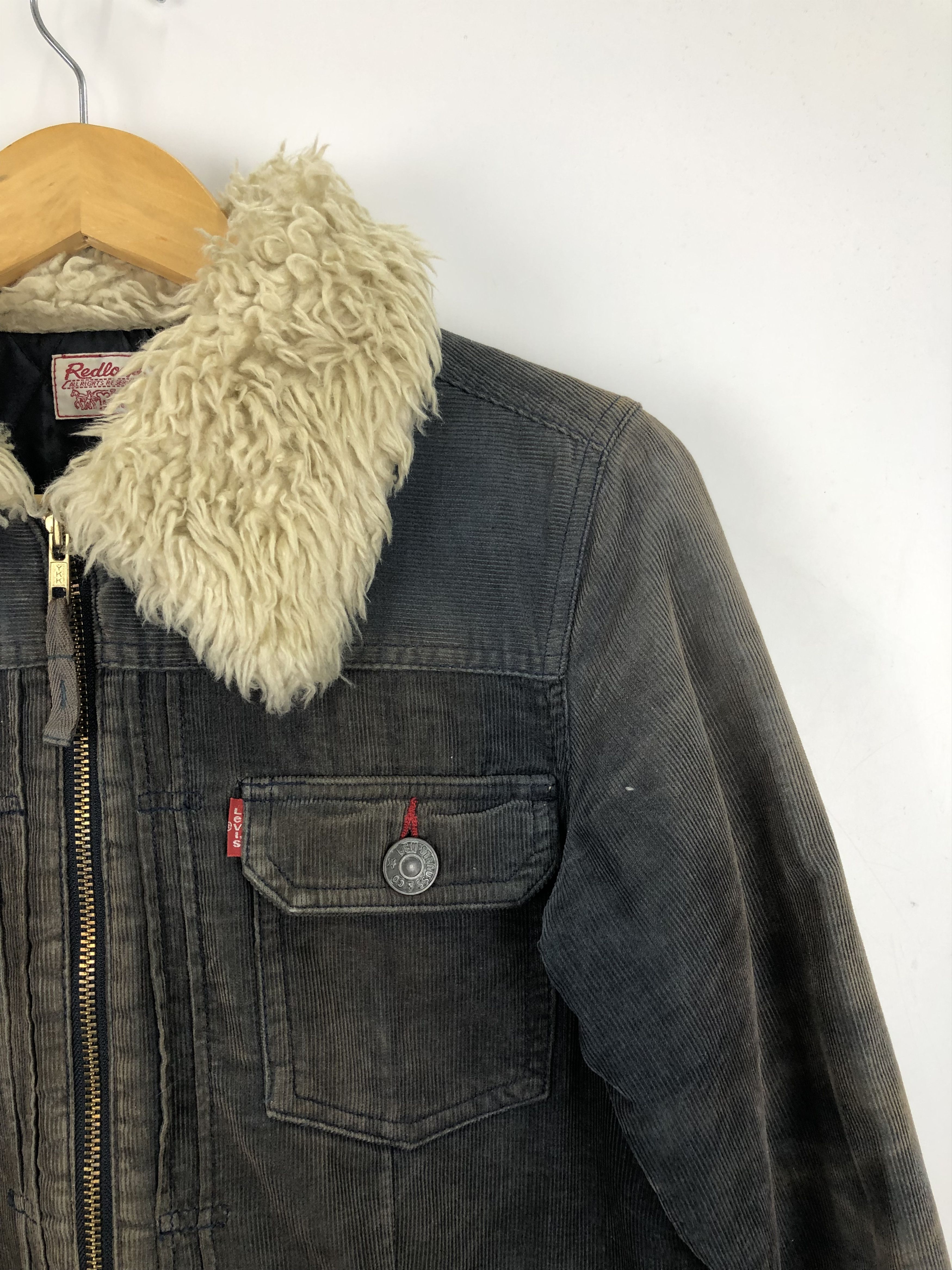 Levi's Vintage Levis Redloop Denim Sherpa Velvet Jacket J0736 Size US M / EU 48-50 / 2 - 8 Thumbnail
