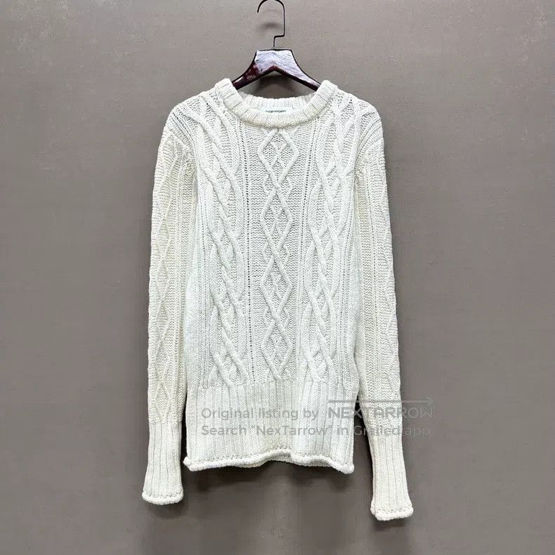 Thom Browne Thom Browne White Knit Open Cardigan Size US S / EU 44-46 / 1 - 1 Thumbnail