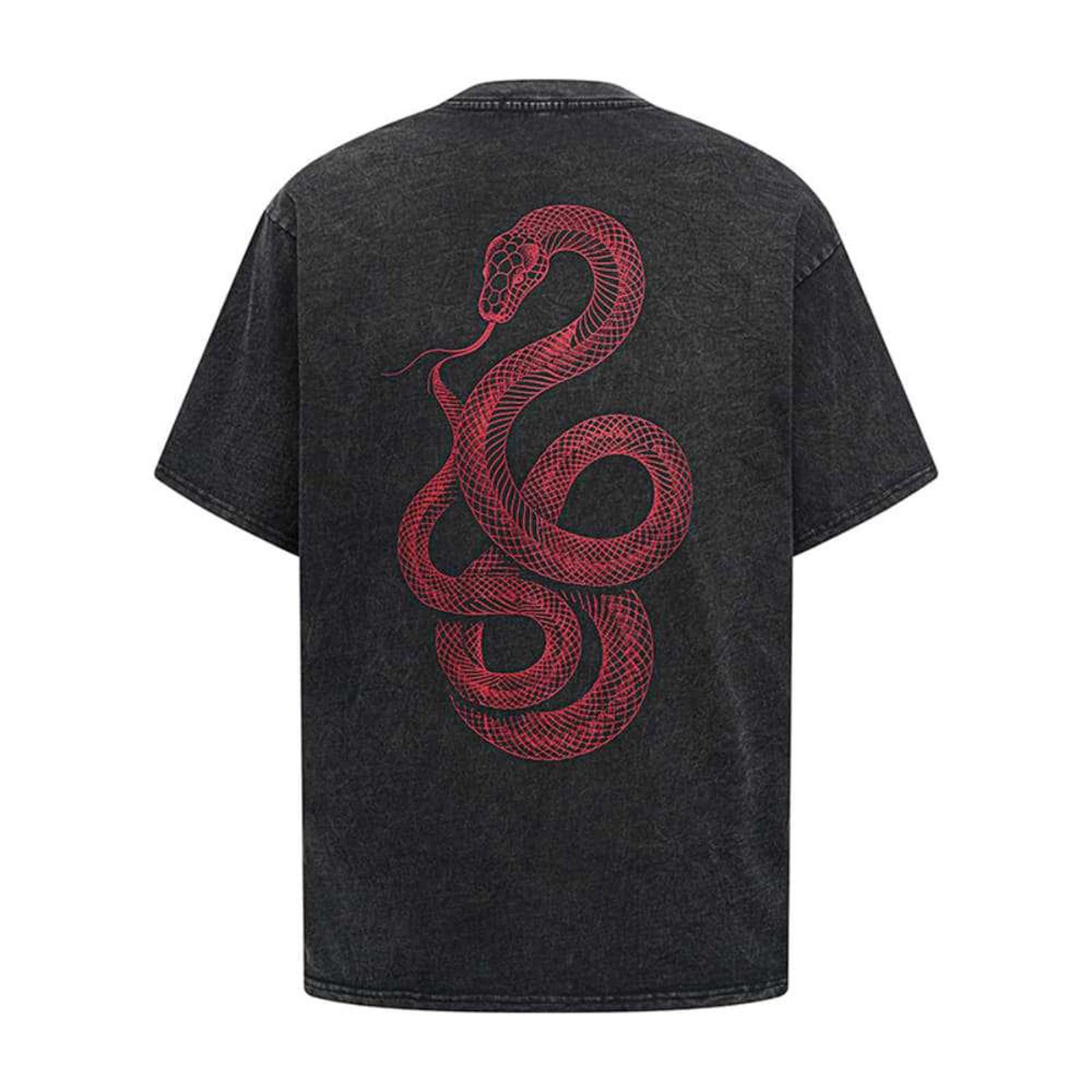 Vintage Graphic Tee with Snake Design Size US M / EU 48-50 / 2 - 1 Thumbnail