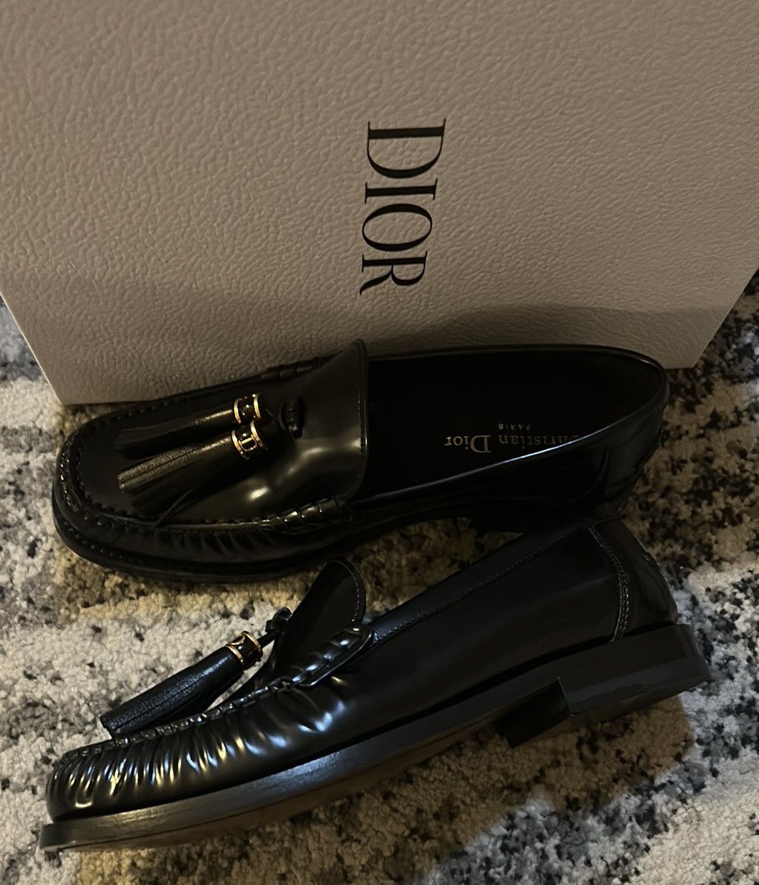 Dior Dear D-Academy Loafers Brushed Calfskin Black size 38.5 Size US 8.5 / IT 38.5 - 3 Thumbnail