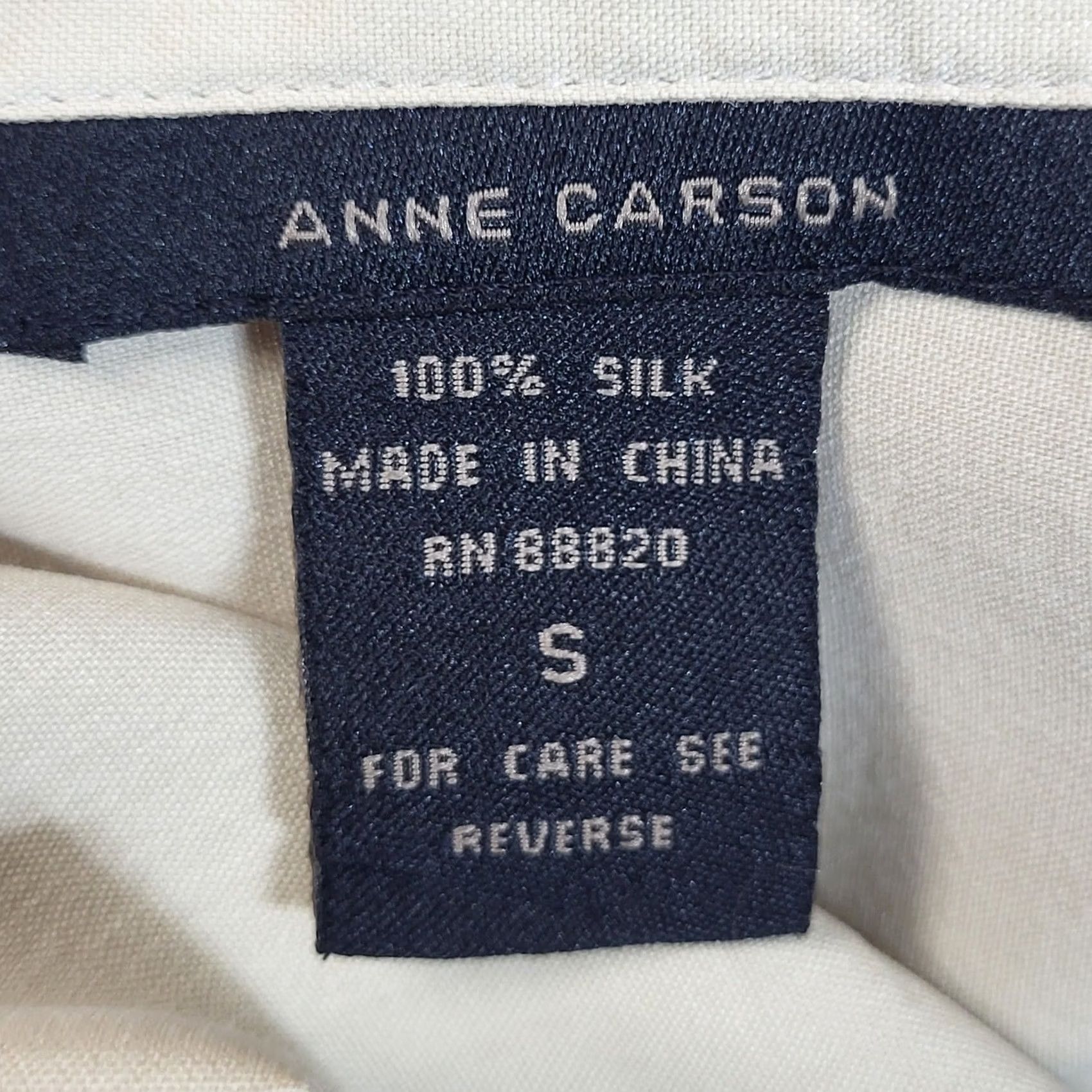 Annex Anne Carson Silk Blouse Womens Small Sleeveless Button Down Pocket Beige Size S / US 4 / IT 40 - 4 Thumbnail