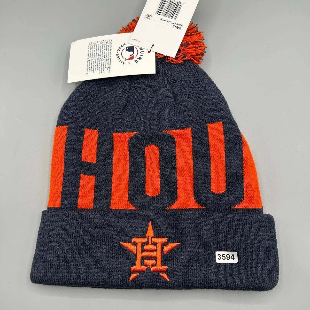 Nike Houston Astros x Nike Hat Men Cuffed Beanie Pom Pom Cap New Size ONE SIZE - 4 Thumbnail