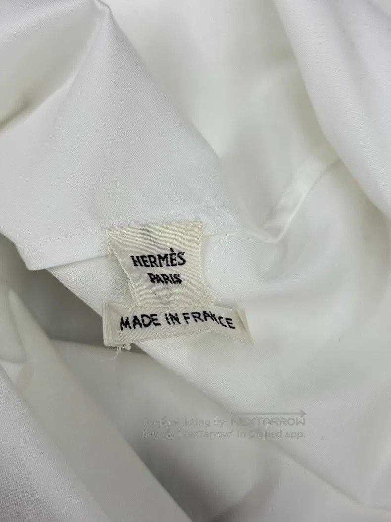 Hermes Hermes White Design Shirt Size XXS / US 00 / IT 34 - 4 Thumbnail