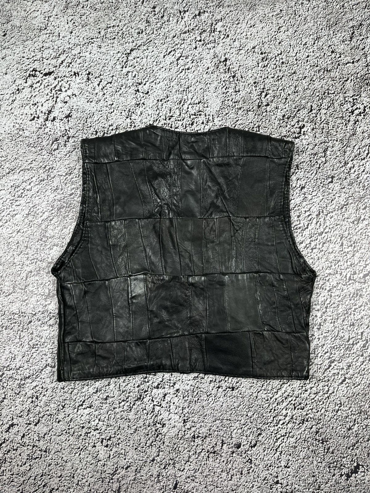 Leather Vintage 80s Leather biker motorcycle vest jacket grunge Size S / US 4 / IT 40 - 6 Thumbnail
