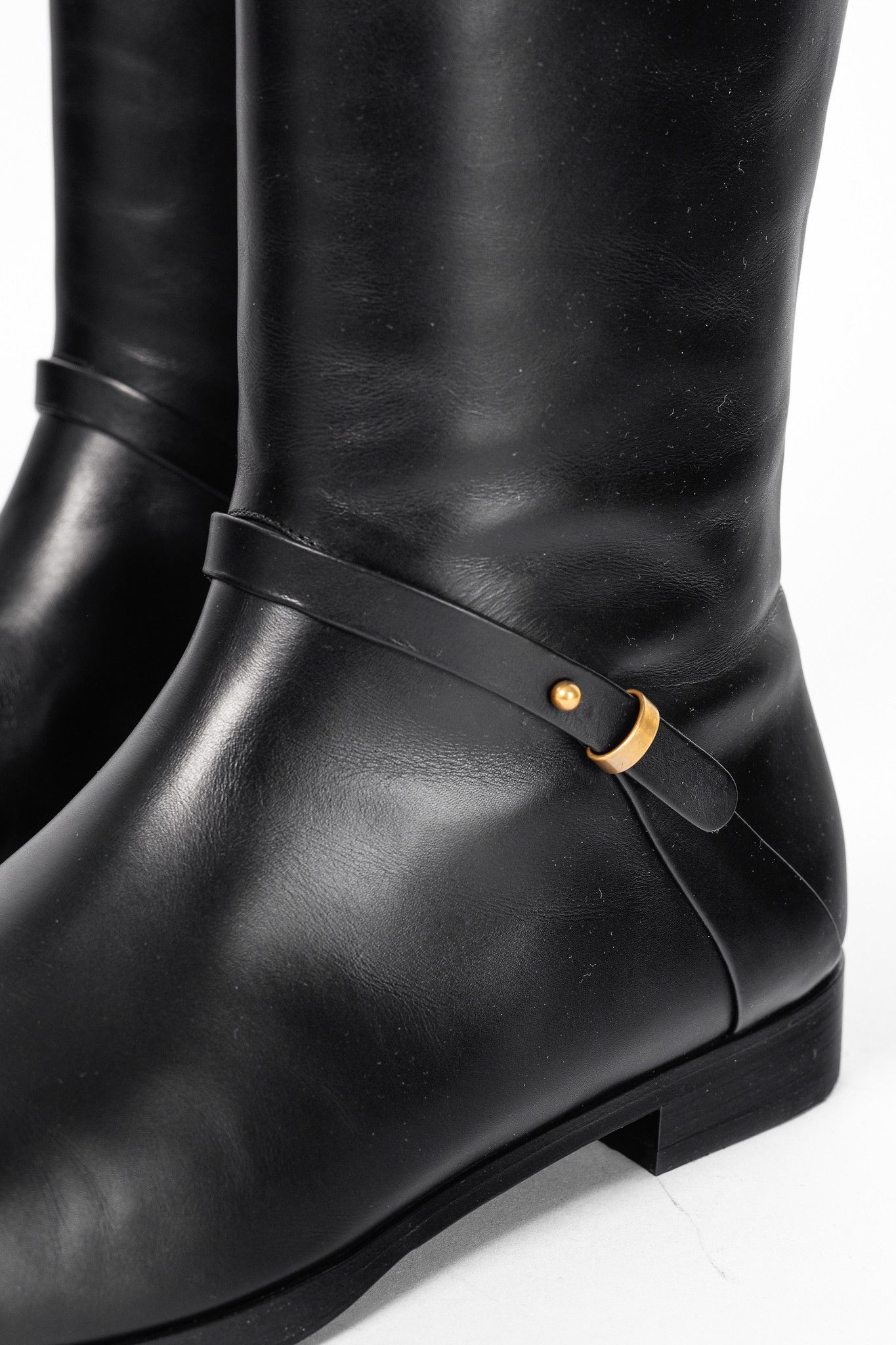 Gucci Gucci Rosie Black Elite Calf Leather Riding Boots Size US 8.5 / IT 38.5 - 7 Thumbnail