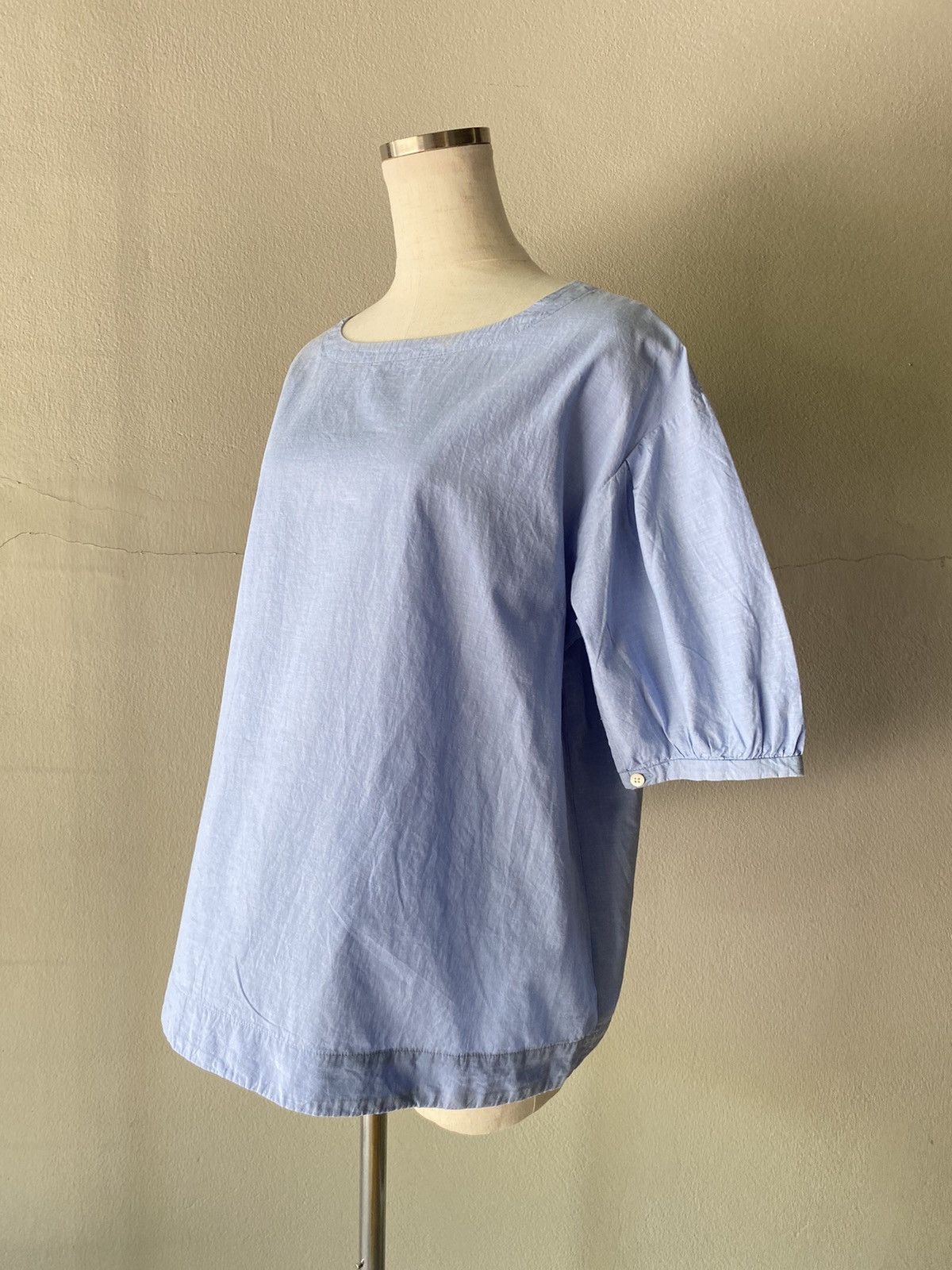 45rpm 45rpm Women Casual Light Blue Puff Sleeve Top Size L / US 10 / IT 46 - 10 Thumbnail