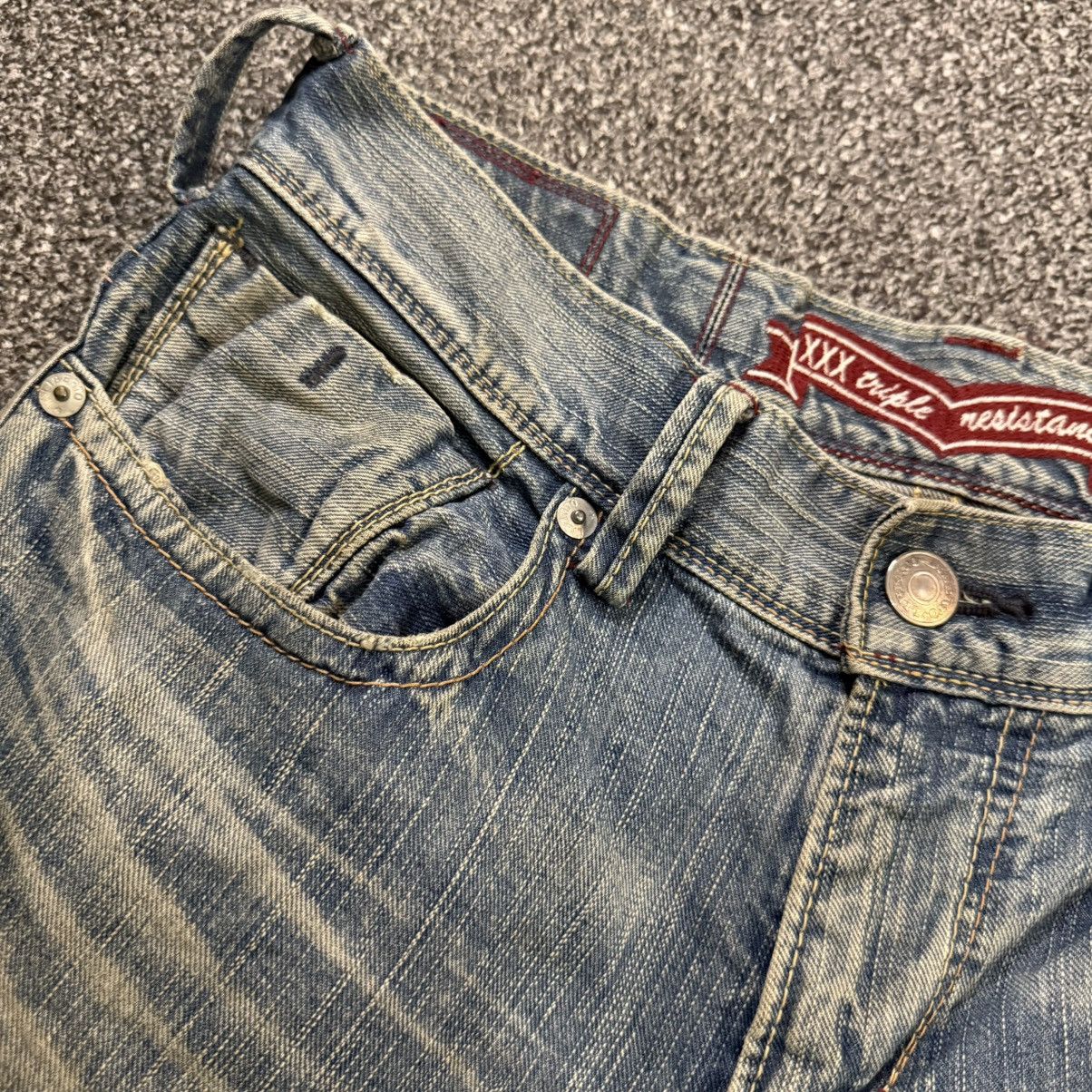 Japanese Brand Japanese Seditionaries Liberto Paint Thrashed Wideleg Denim Size US 32 / EU 48 - 12 Thumbnail