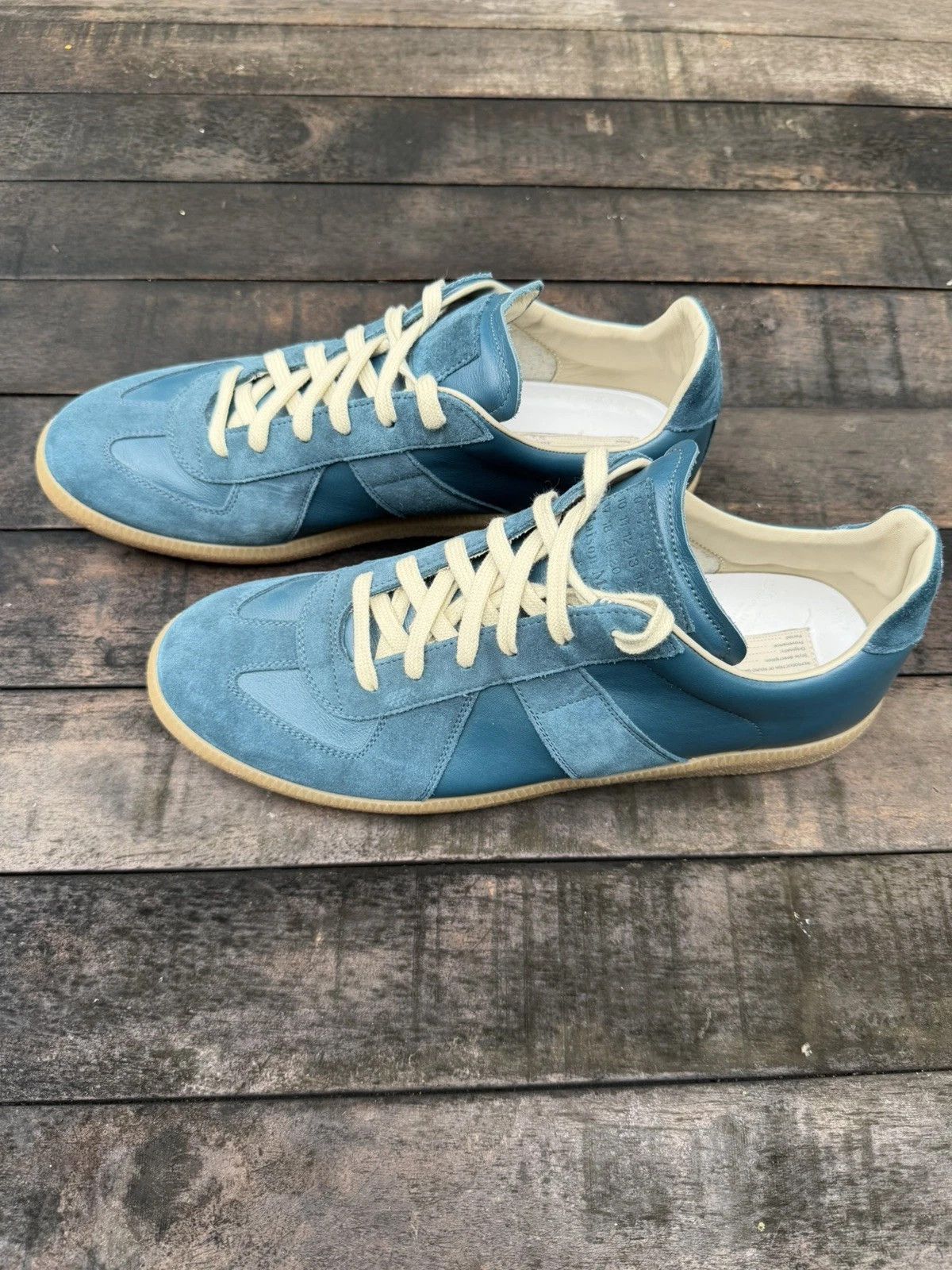 Maison Margiela Maison Margiela Replica GAT Blue 12 45 Low Tops Gum Size US 12 / EU 45 - 1 Thumbnail