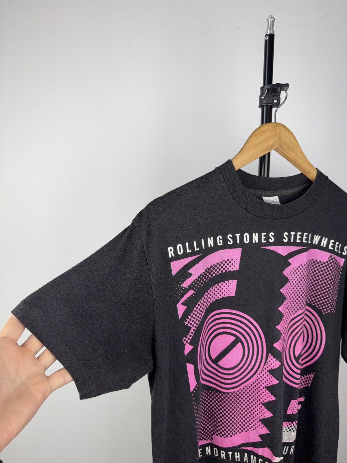 Band Tees × The Rolling Stones × Vintage 80s Rolling Stones Steel Wheels Tour 1989 Vintage Tee USA Size US L / EU 52-54 / 3 - 7 Thumbnail