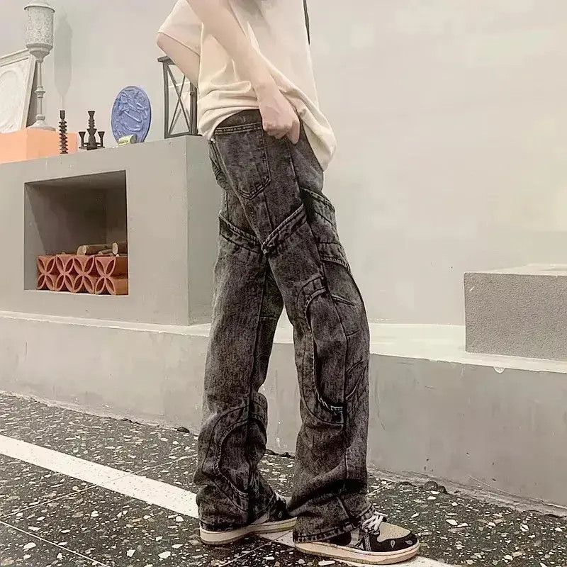 Japanese Brand Cyber Y2K Fashion Baggy Pleated Stacked Jeans Size US 30 / EU 46 - 5 Thumbnail