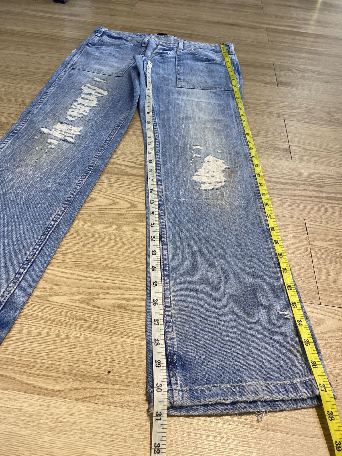 Ralph Lauren Ralph Lauren Bush Pants Distress Denim Size US 31 - 14 Thumbnail