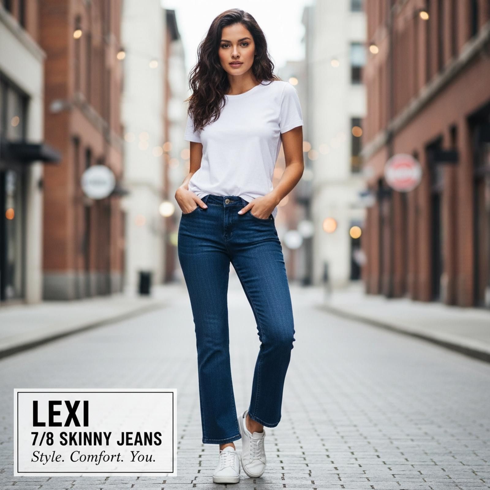 Levi's LEXI Skinny Blue Jeans w/Embroidered Back Pockets Size 7/8 Size 28" / US 6 / IT 42 - 1 Thumbnail