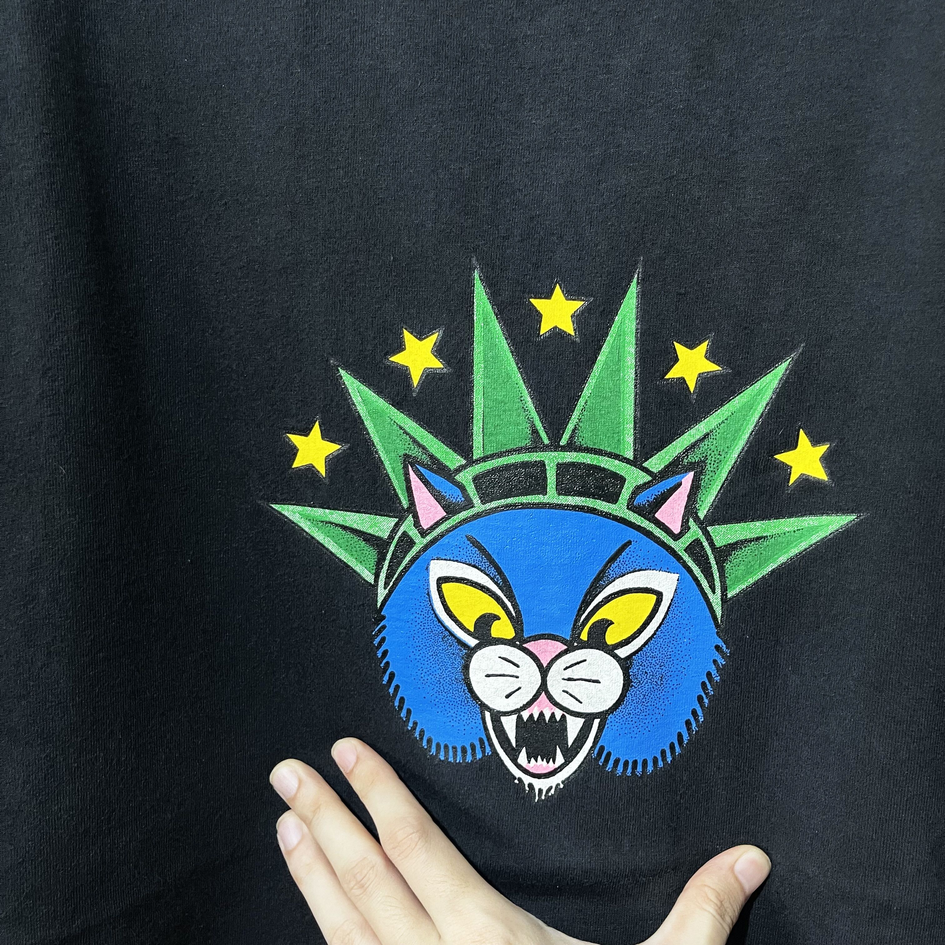 Band Tees × Vintage Vintage 90s Cat Shirt Size US XL / EU 56 / 4 - 2 Thumbnail