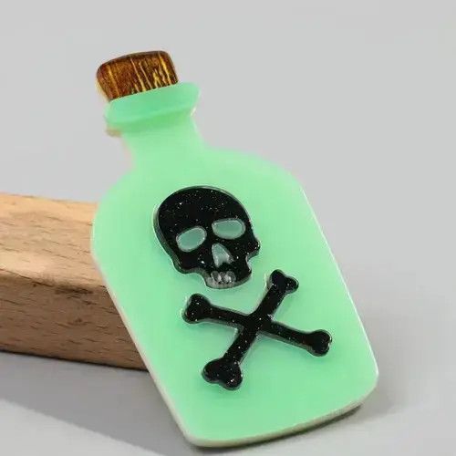 Other Acrylic Luminous Poison Bottle Brooch Pin Size ONE SIZE - 3 Thumbnail