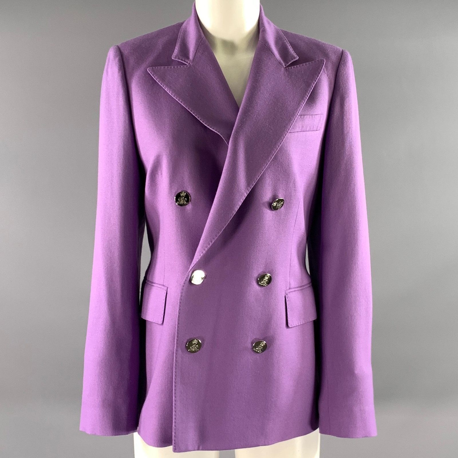 Ralph Lauren RALPH LAUREN Size 6 Purple Lavender Wool Blend Jacket Size M / US 6-8 / IT 42-44 - 1 Thumbnail