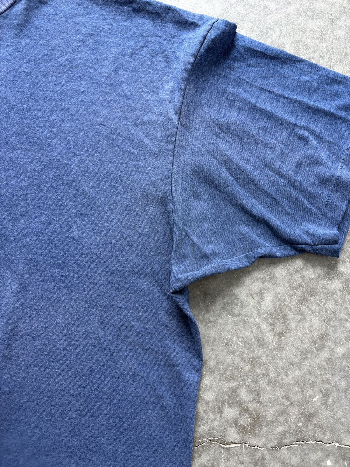 Vintage Vintage 80s Hanes Faded Heather Blue Tee Size US XL / EU 56 / 4 - 10 Thumbnail