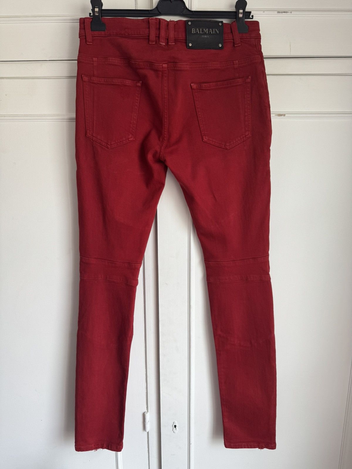 Balmain 🥵BALMAIN RED DENIM Size US 31 - 2 Thumbnail