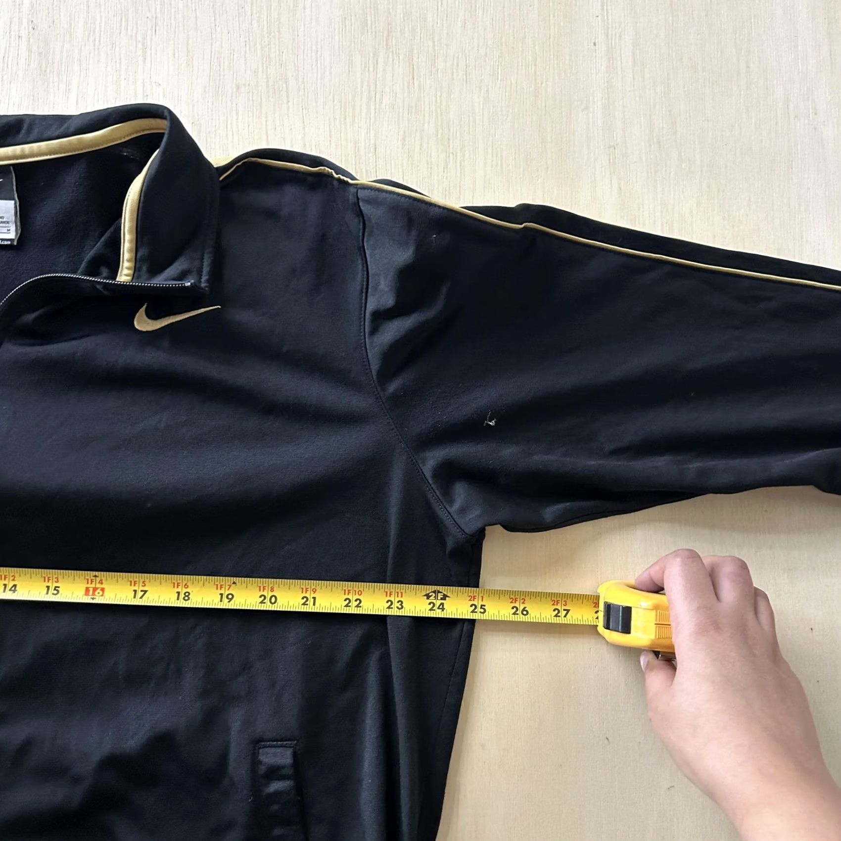 Nike Nike Track Jacket Mens M Black Gold Full Zip Striped Athletic Soccer Size US M / EU 48-50 / 2 - 6 Thumbnail
