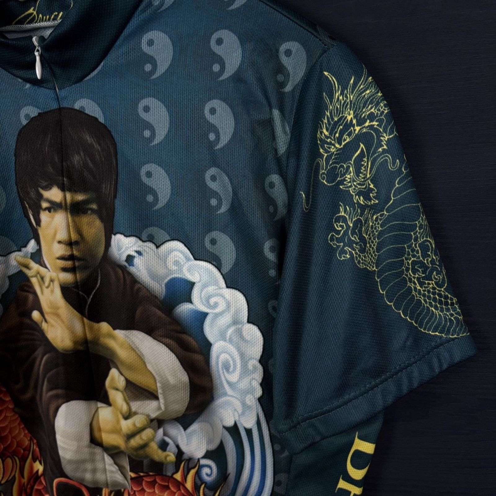Vintage 2005🐉BRUCE LEE BIKING SHIRT Size US M / EU 48-50 / 2 - 2 Thumbnail