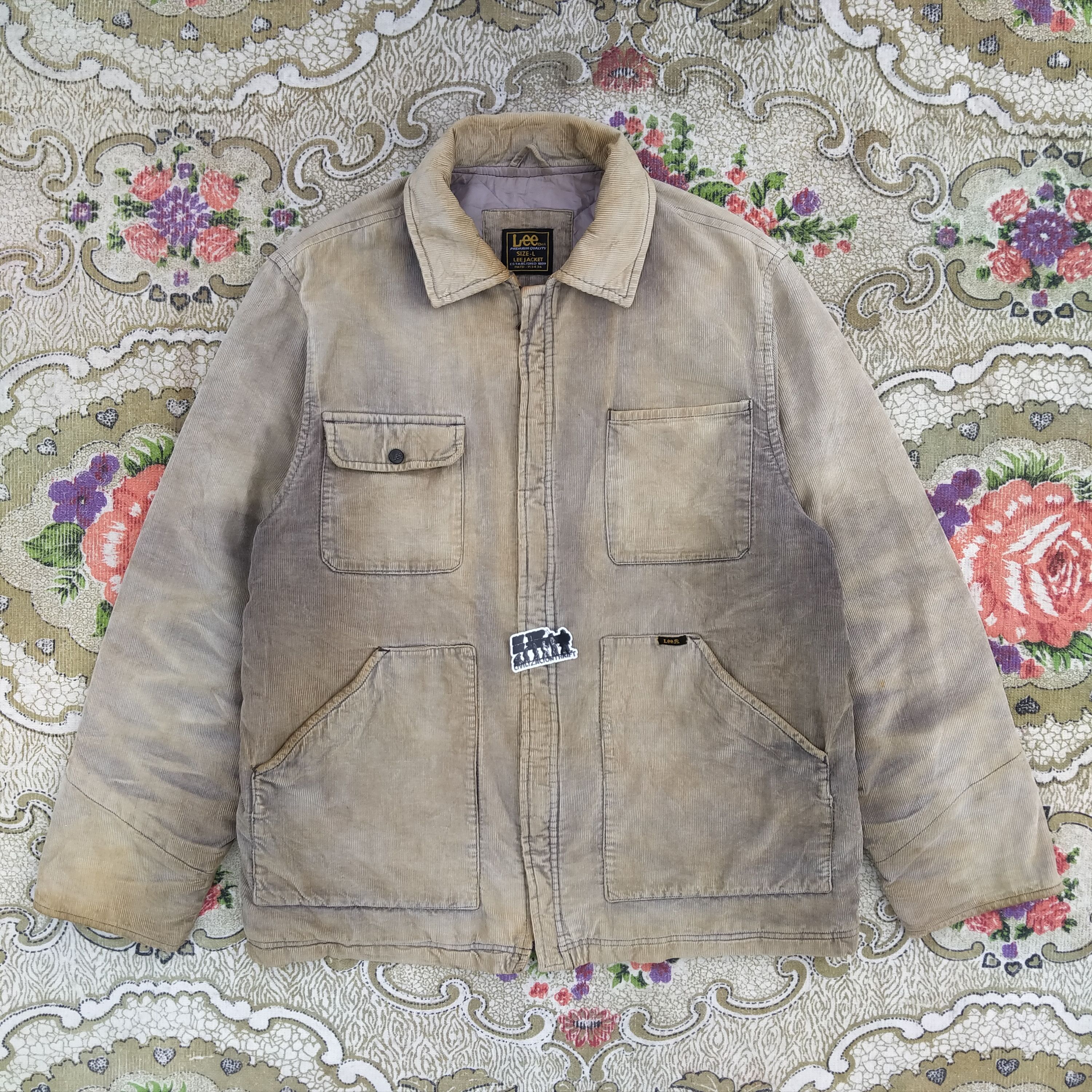 Lee × Vintage Vintage Lee 90s 🔥Corduroy Work Jacket Size US L / EU 52-54 / 3 - 1 Thumbnail