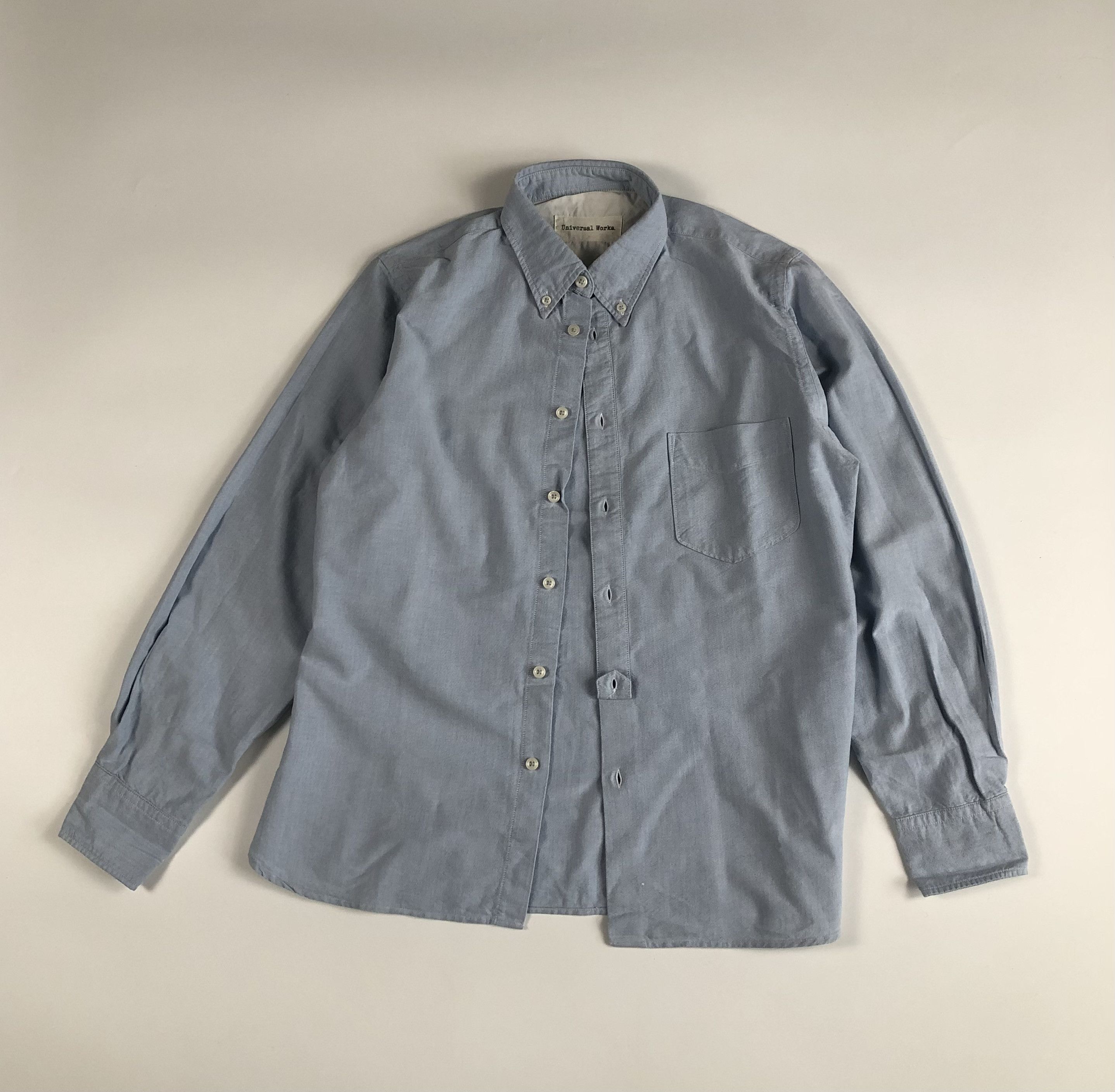 Universal Works Universal Works Everyday Blue Oxford Cotton Shirt Size US S / EU 44-46 / 1 - 1 Thumbnail