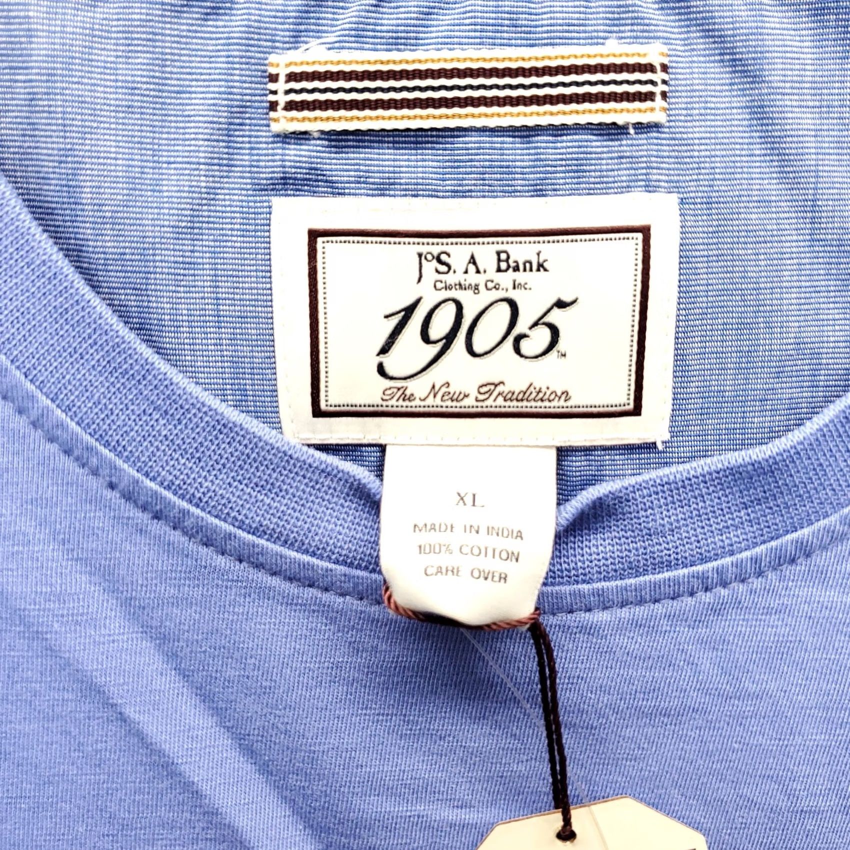 Jos. A. Bank Jos. A. Bank Mens XL Blue Short Sleeve Crew Neck Chest Pocket T-Shirt Size US XL / EU 56 / 4 - 6 Thumbnail