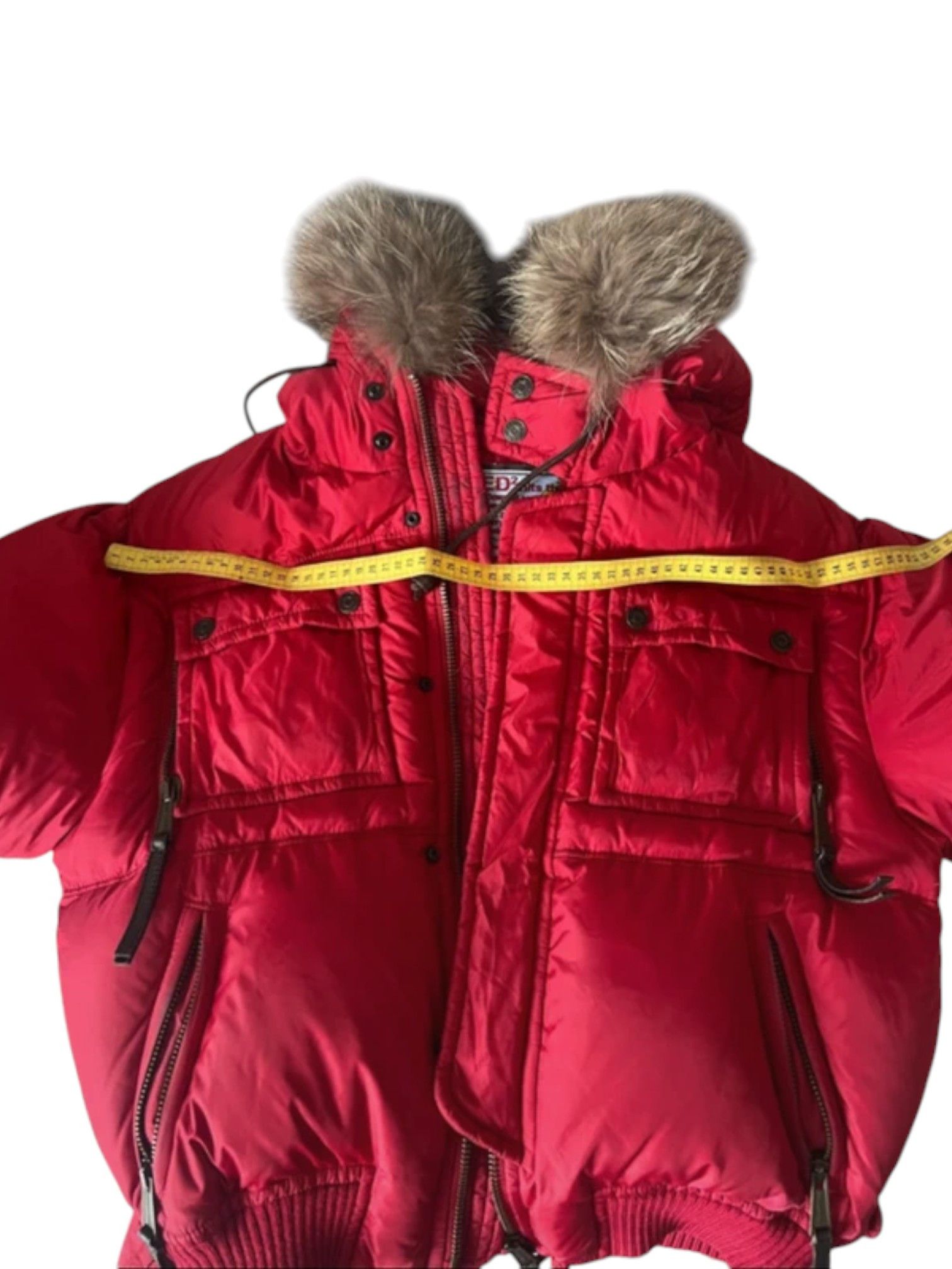 Dsquared2 Dsquared2 Fur Hood Down Jacket – Red – Size 46 Size US S / EU 44-46 / 1 - 8 Thumbnail