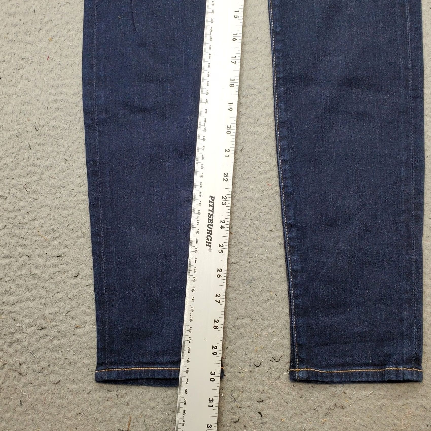 7 For All Mankind 7 for All Mankind Skinny Jeans Womens 31 Blue Denim Dark Wash Contract Stitch Size 24" / US 00 / IT 34 - 4 Thumbnail
