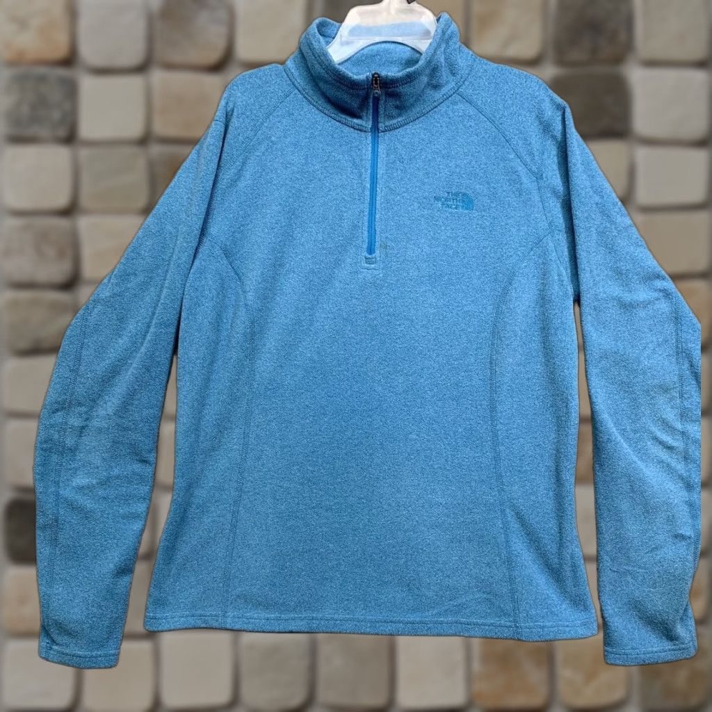 The North Face The North Face Women’s Blue Long Sleeve 1/4 Zip Pullover Sweater L Shirt Womens Blue 1/4 Zip Pullover 90s? Size L / US 10 / IT 46 - 1 Thumbnail