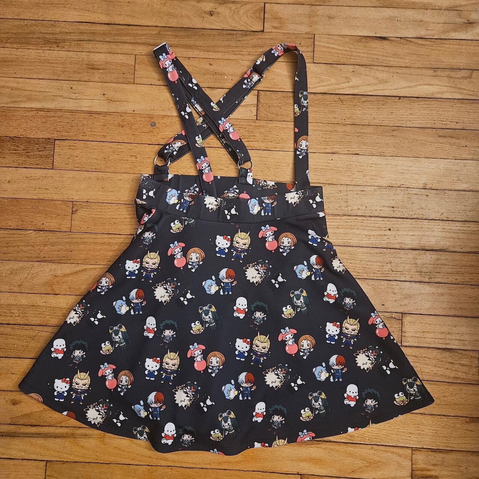 Designer My Hero Academia Hello Kitty Suspender Skirt - Size Small Size ONE SIZE - 1 Thumbnail