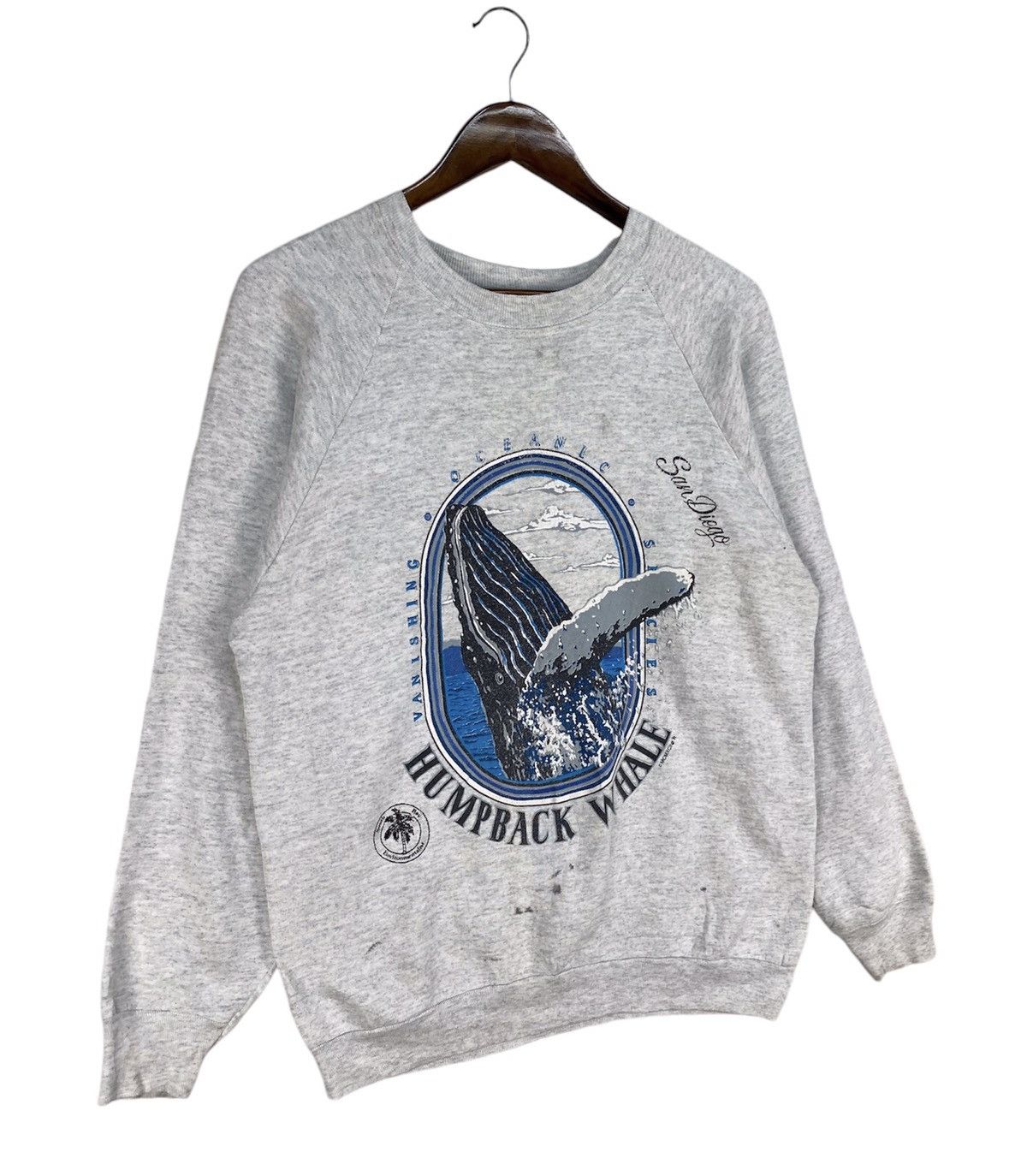 Designer × Japanese Brand × Vintage 🔥RARE🔥VINTAGE 90s HUMPBACK WHALE SWEATSHIRT Size US M / EU 48-50 / 2 - 2 Thumbnail