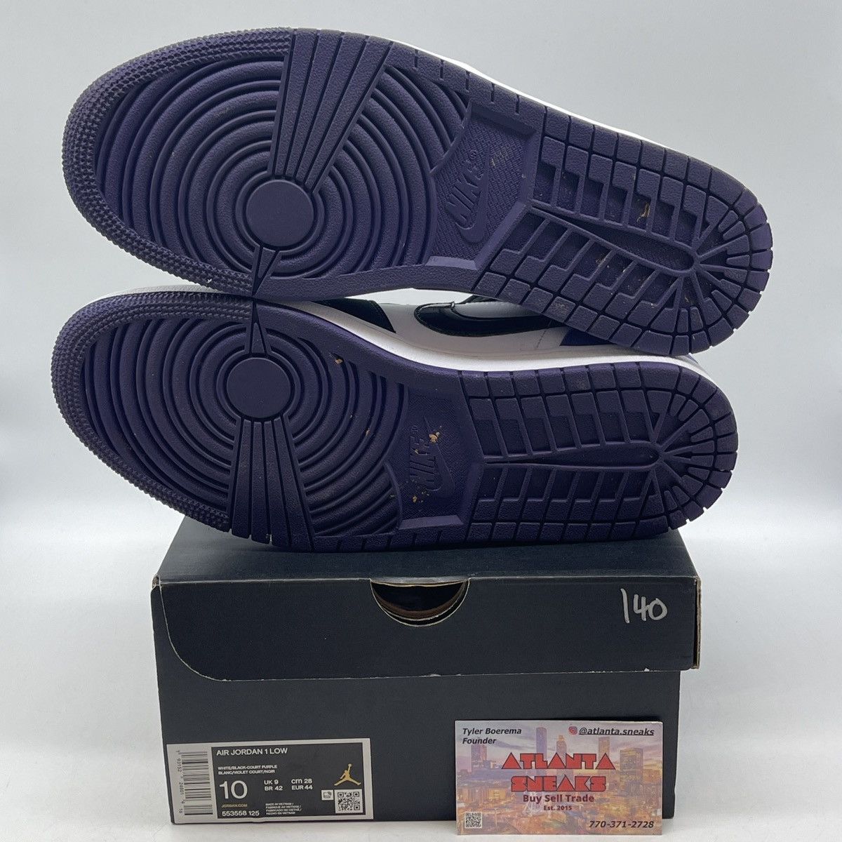 Jordan Brand Air Jordan 1 low court purple Size US 10 / EU 43 - 7 Thumbnail