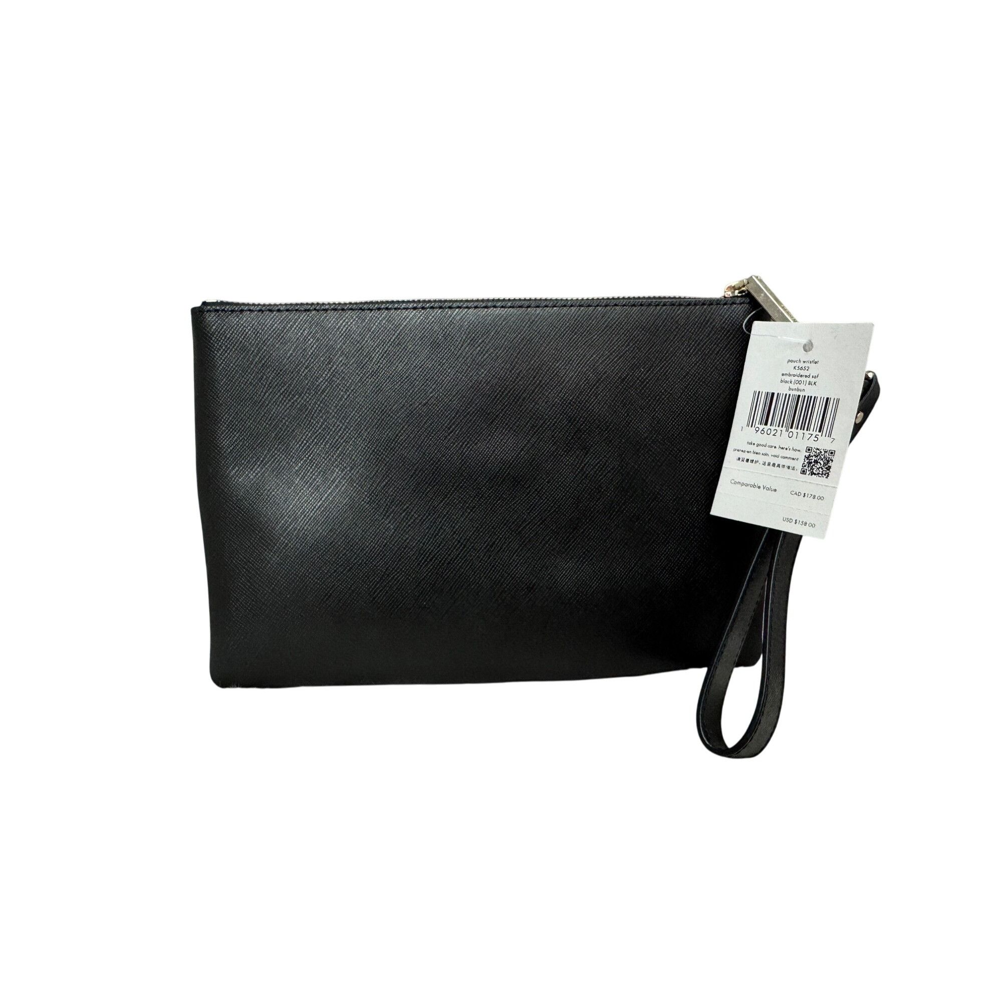 Kate Spade Kate Spade New York Black Bunbun Embroidered Saf Pouch Wrist Size ONE SIZE - 3 Thumbnail
