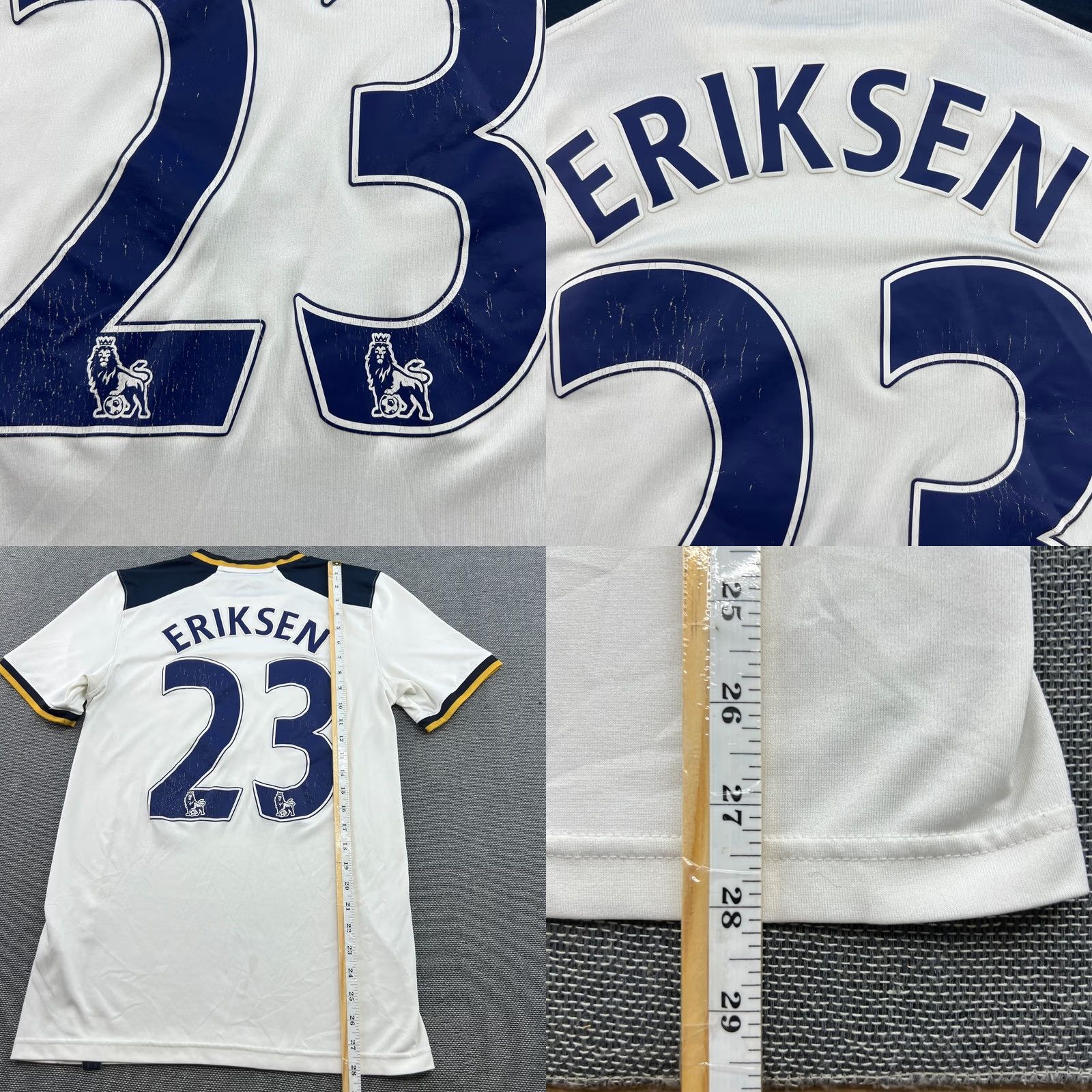 Under Armour Tottenham Hotspur 2016 2017 Home Eriksen Mens Football Jersey XS Under Armour Shirt Adult XS White Football Jersey Moisture Wicking Quick Dry Mens Size US XS / EU 42 / 0 - 9 Thumbnail