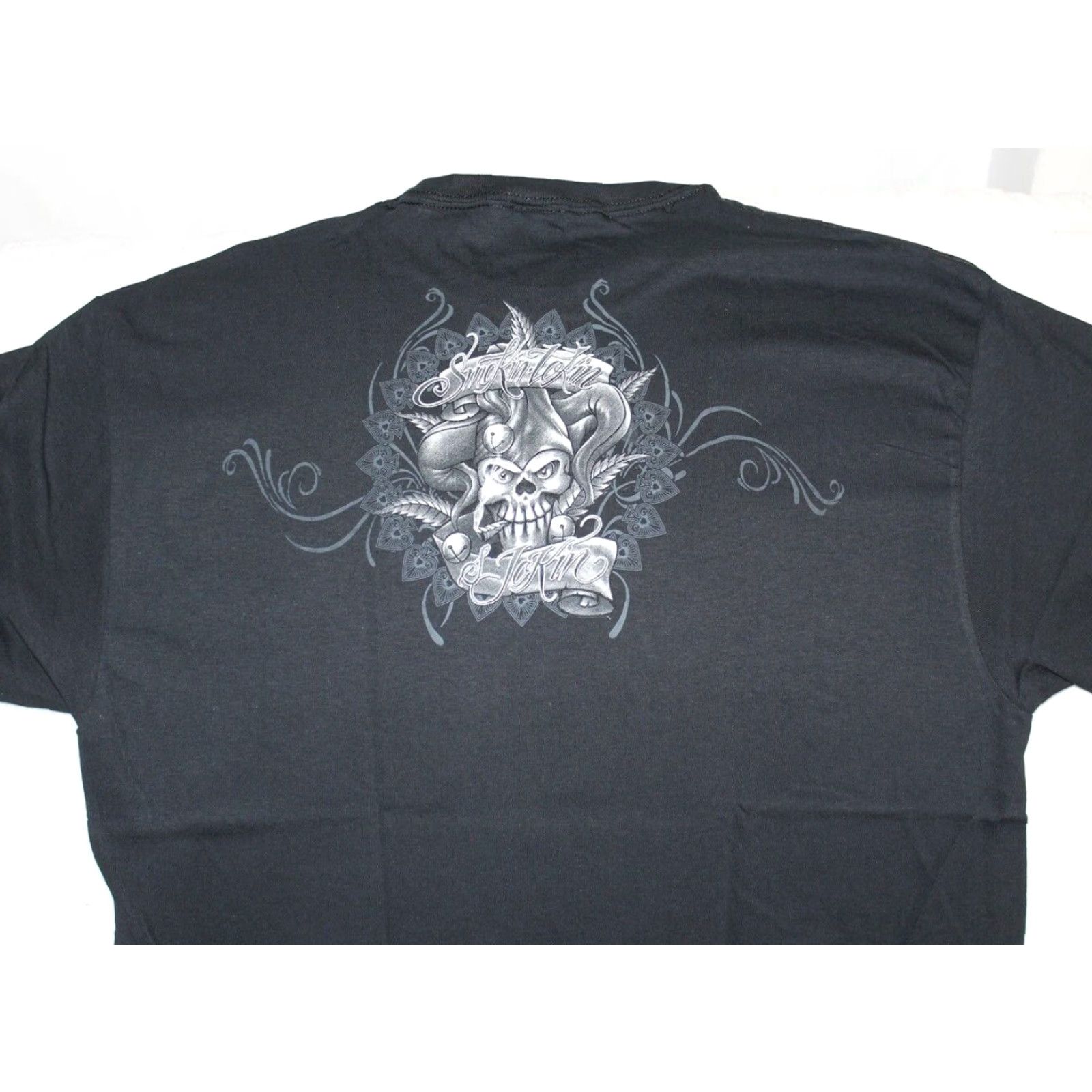 Vintage JOKER MARIJUANA LEAF Graphic T-Shirt Black Adult Large Mens Size US L / EU 52-54 / 3 - 4 Thumbnail