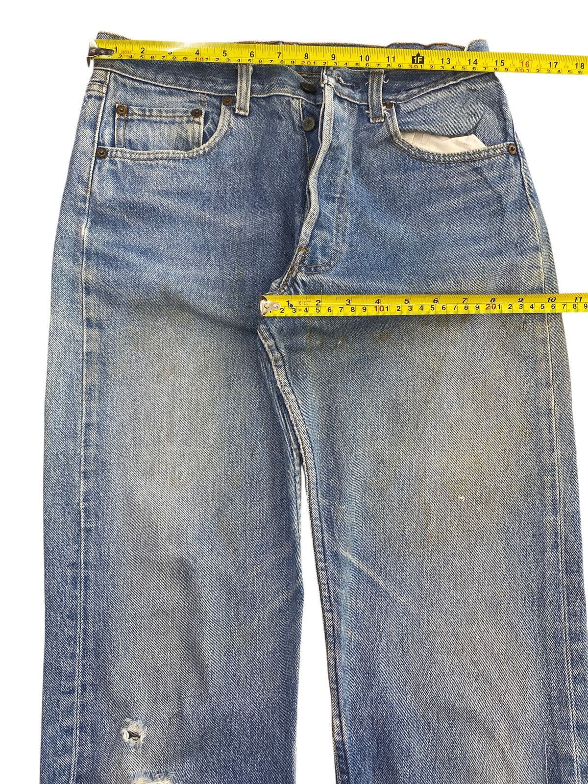 Levi's Levi’s 501 Blue Acid Faded Wash Style Ripped Jeans Size US 30 / EU 46 - 5 Thumbnail