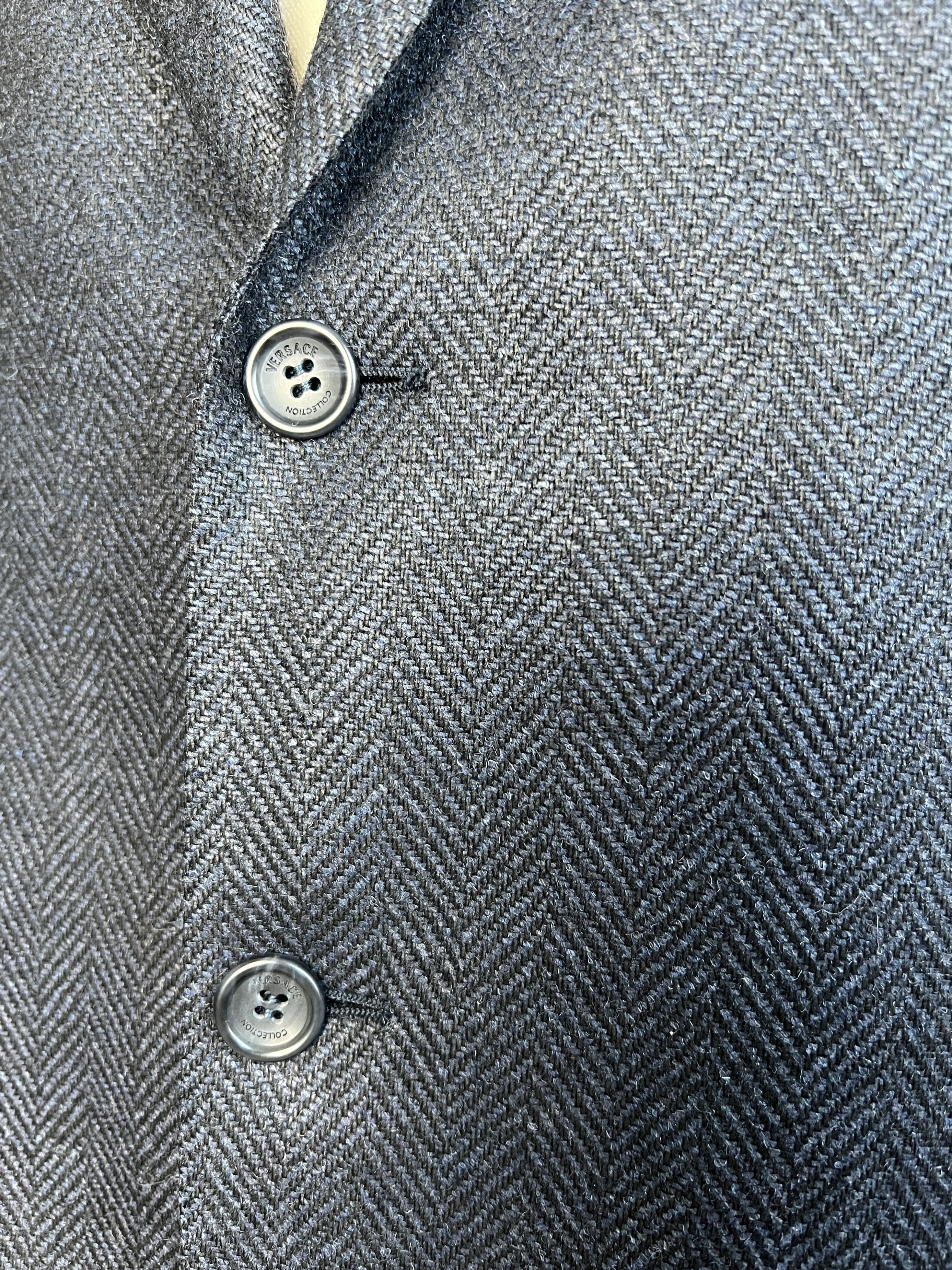 Versace Versace Collection Wool Blazer Jacket Herringbone Size 56R Size 54R - 4 Thumbnail
