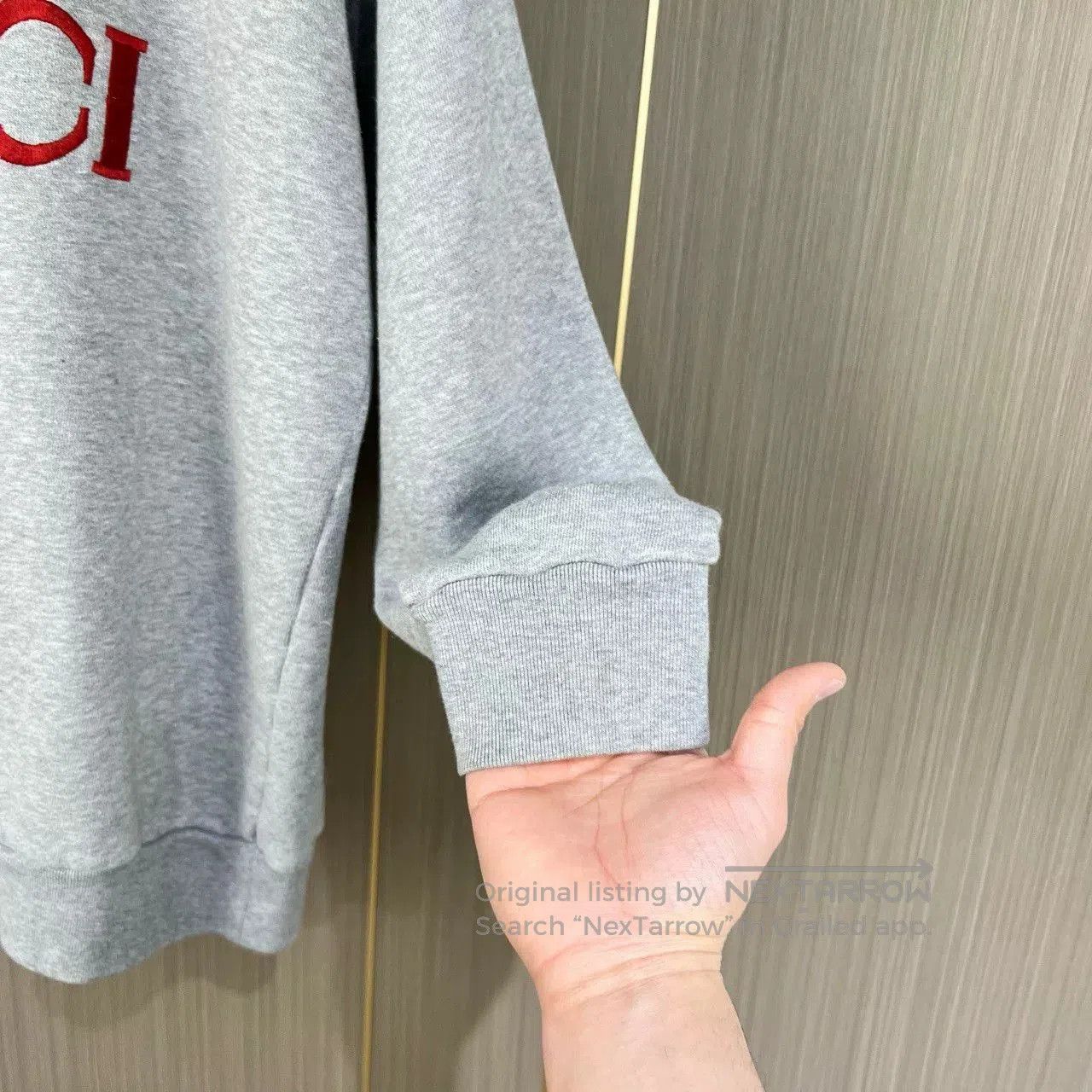 Gucci gucci embroidered grey sweatshirt with logo. Size US L / EU 52-54 / 3 - 4 Thumbnail
