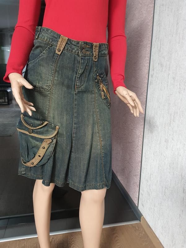 Japanese Brand Archival Denim Mermaid Skirt sz M Size 27" / US 4 / IT 40 - 2 Thumbnail