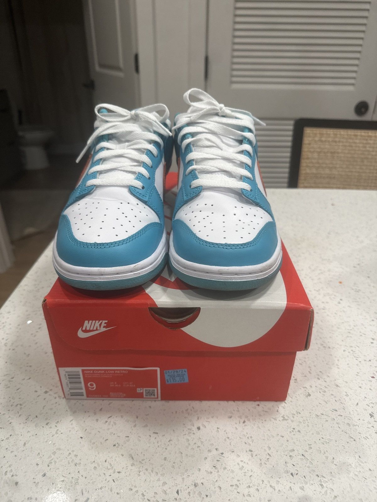 Nike Nike Dunk Low “Miami Dolphins” Size US 9 / EU 42 - 1 Thumbnail