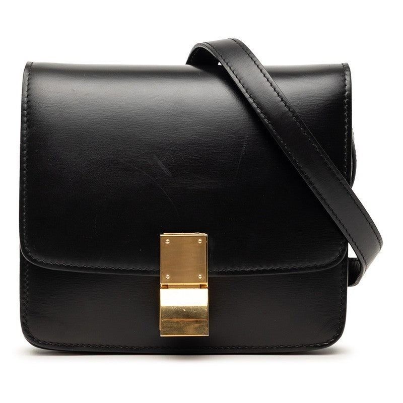 Celine Celine Leather Classic Box Small Shoulder Bag Black Size ONE SIZE - 1 Thumbnail