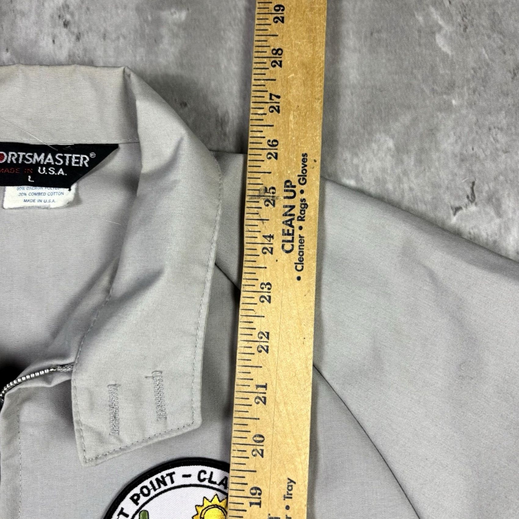 Vintage VINTAGE Flight Windbreaker Collared Bomber Jacket Full Zip West Point Adult Large 90s Mens Gray Polyester Knit 90s Pattern Solid Logo Front Zip Jacket Size US L / EU 52-54 / 3 - 5 Thumbnail