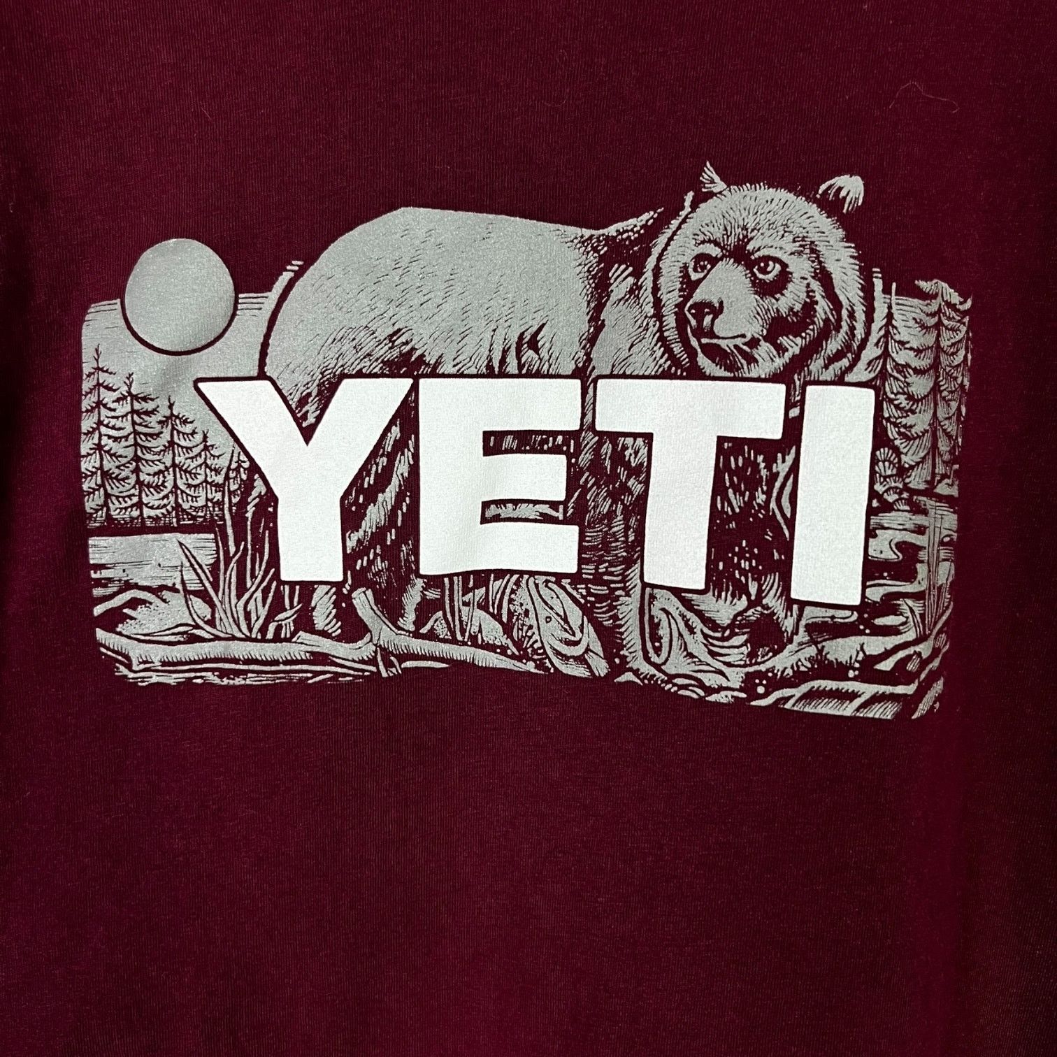 Yeti Men's Yeti Outdoors Bear Mountains Forest Red T-Shirt - XL Size US XL / EU 56 / 4 - 4 Thumbnail