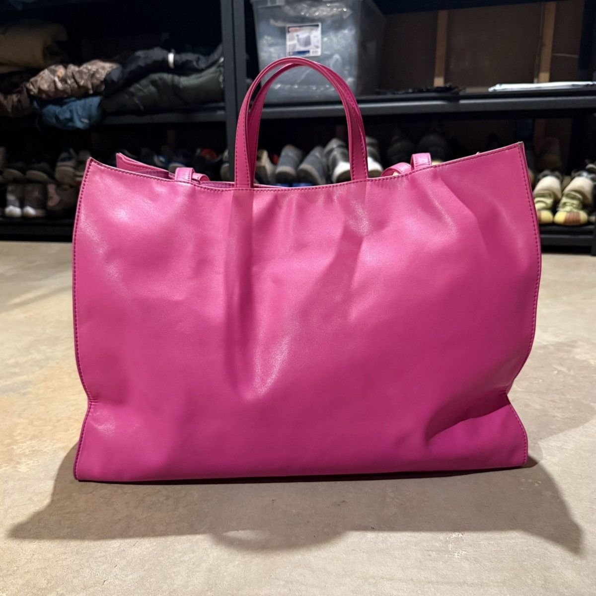 Telfar Telfar Shopping Tote Bag Azalea Pink Vegan Leather Large Size ONE SIZE - 8 Thumbnail
