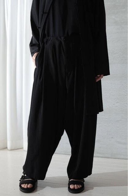 Yohji Yamamoto Yohji Yamamoto Pour Homme SS20 Pleated Tuxedo Sarouel Pants Size US 35 - 2 Thumbnail