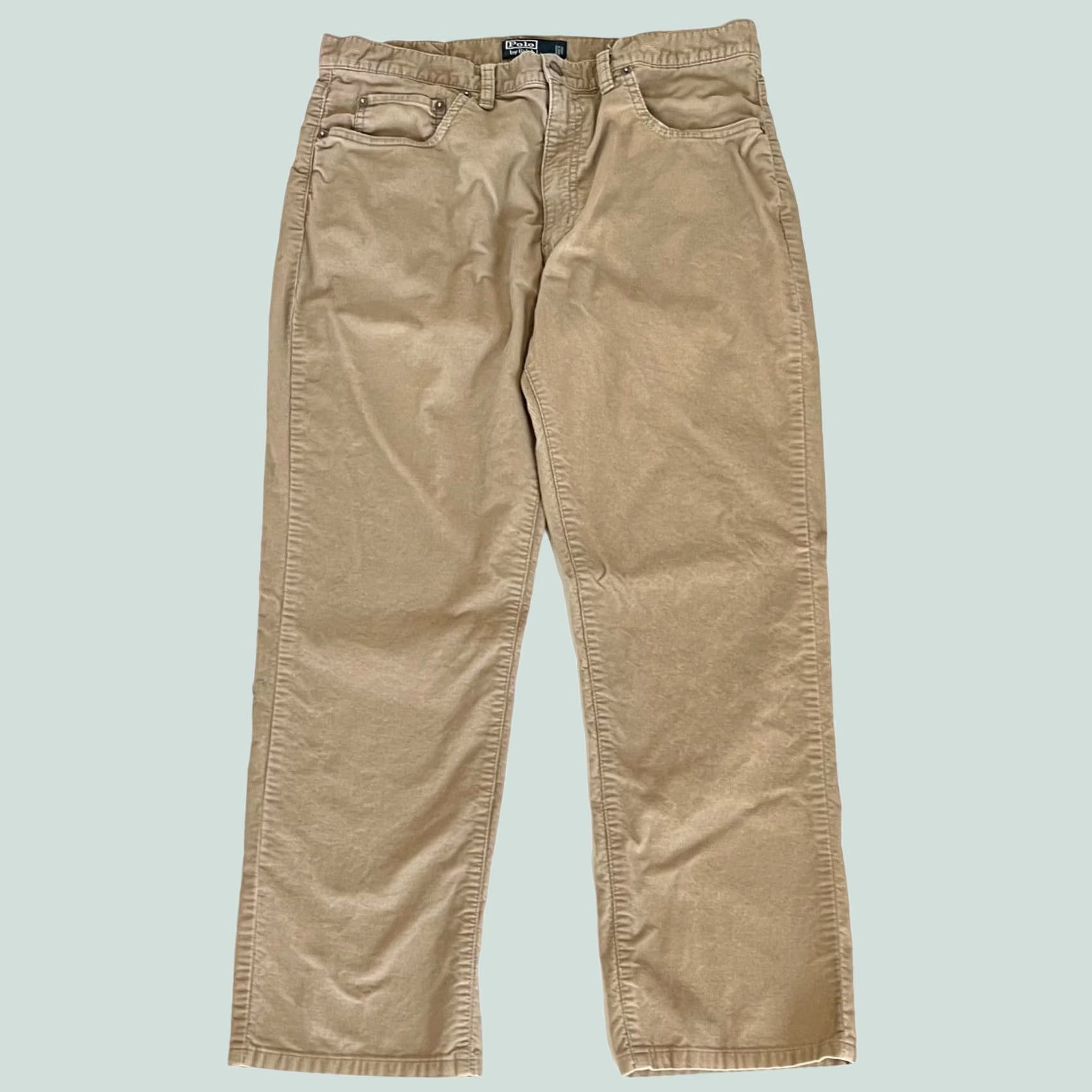 Polo Ralph Lauren VINTAGE Polo Ralph Lauren Men’s Corduroy Pants Beige Flat Front 35x30 (Actual 35x28.5) Preppy Mens Pants Beige Corduroy 35x28.5 Size US S / EU 44-46 / 1 - 1 Thumbnail