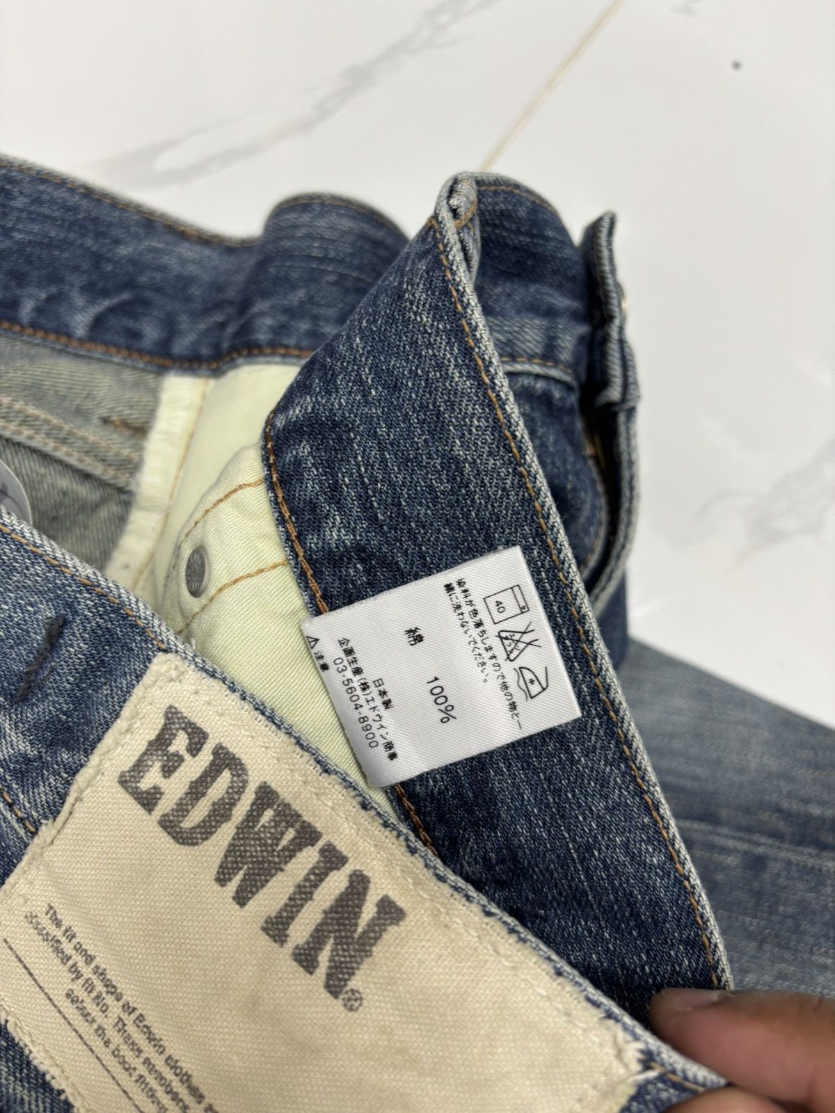 Kapital Edwin XV-S Claw Mark Japan Distressed Denim Jeans Size US 31 - 11 Thumbnail