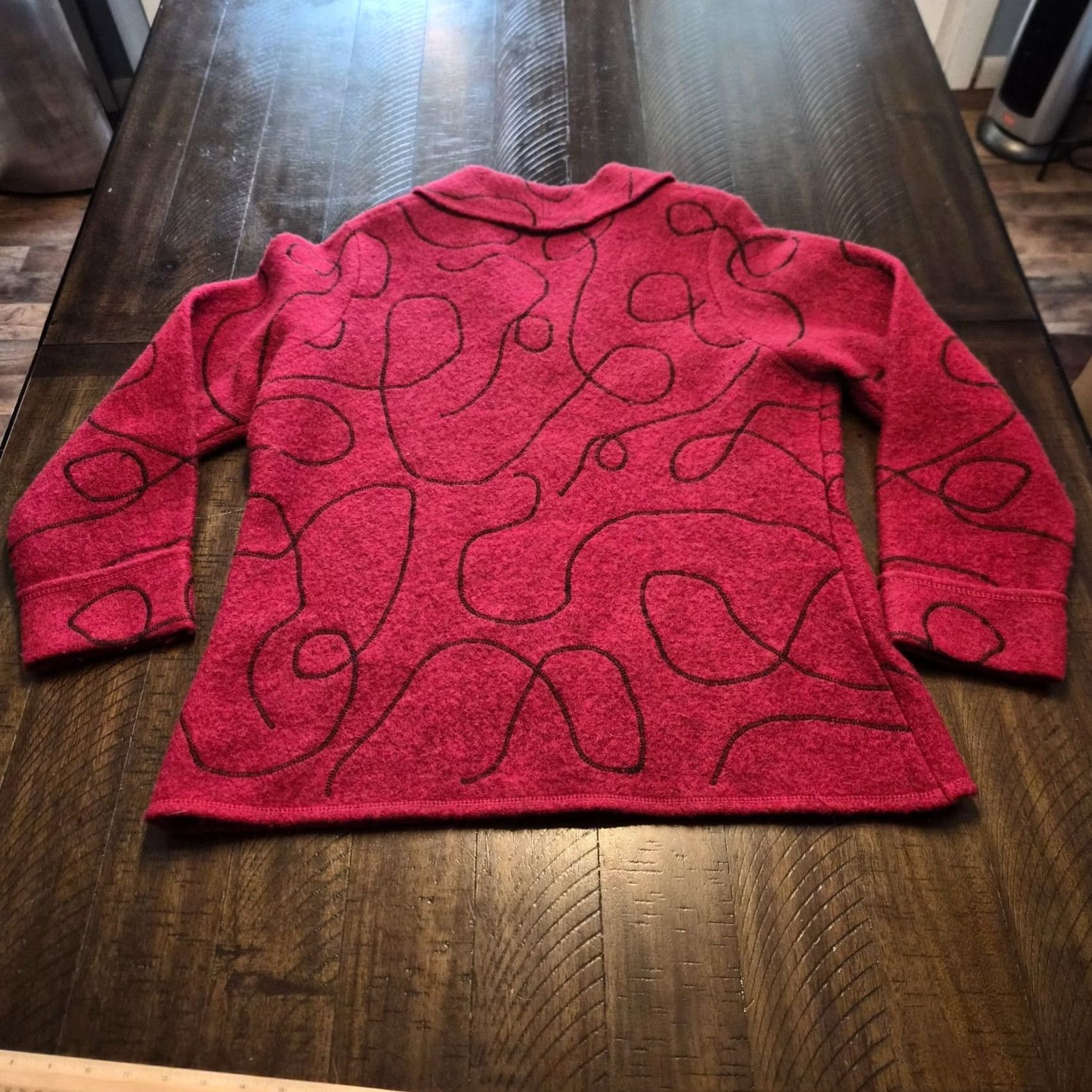Vintage VINTAGE Carole Little Womens 4 Button Blazer Wool Red Size 1X Collared Jacket Bedrock? Size S / US 4 / IT 40 - 5 Thumbnail