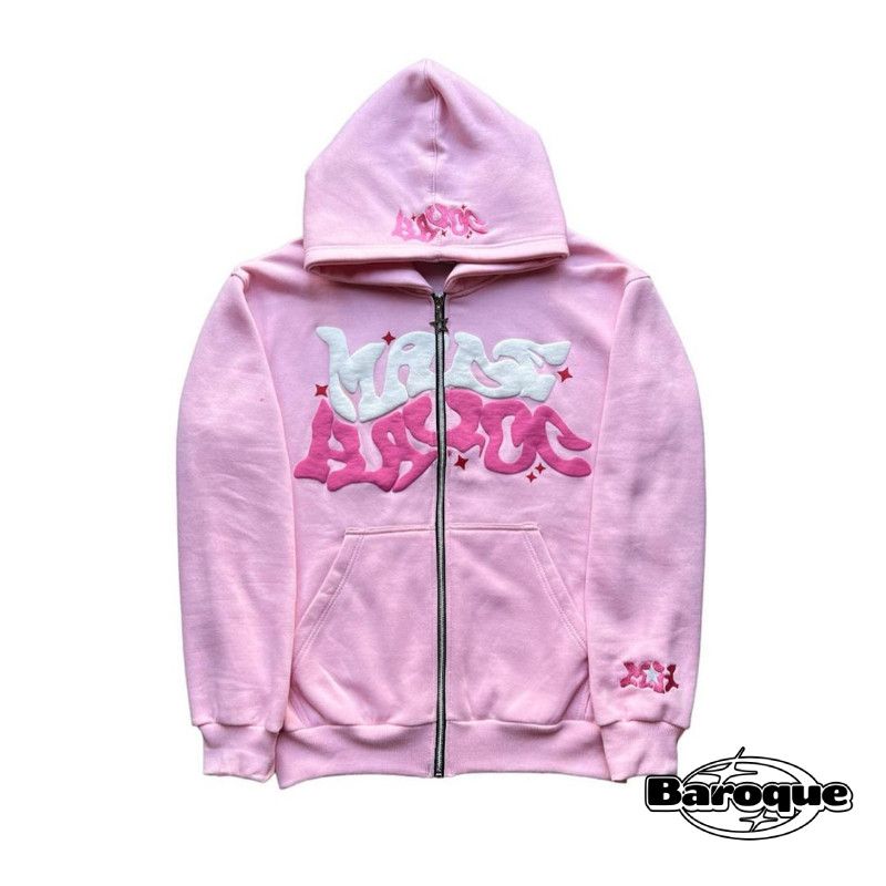 Vintage Pink Made Havoc Zip Up Hoodie | Grailed